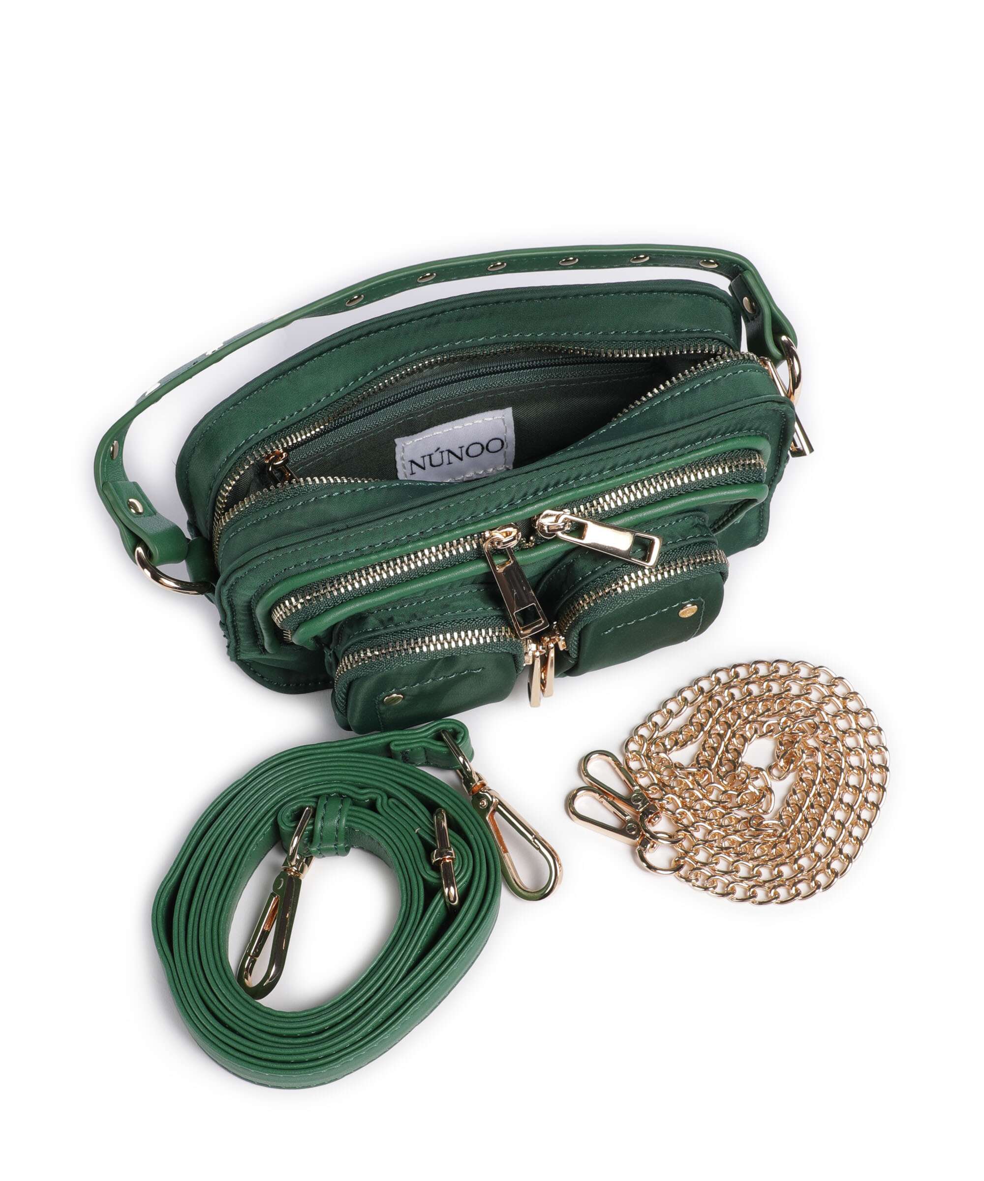 Núnoo Recycled Nylon Helena Torba przez ramię dark green - Image 6