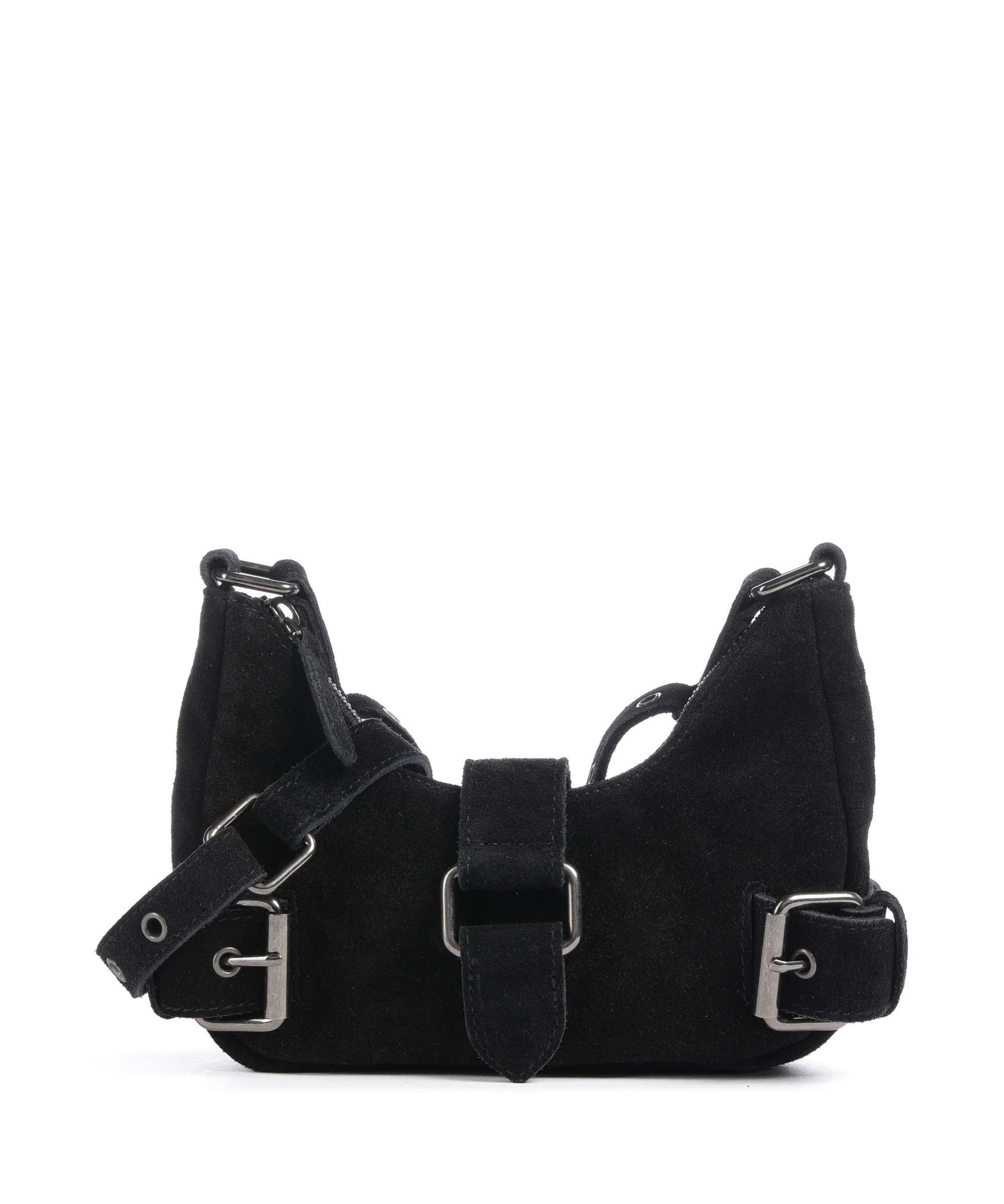 Núnoo Suede Palma Torba na ramię black