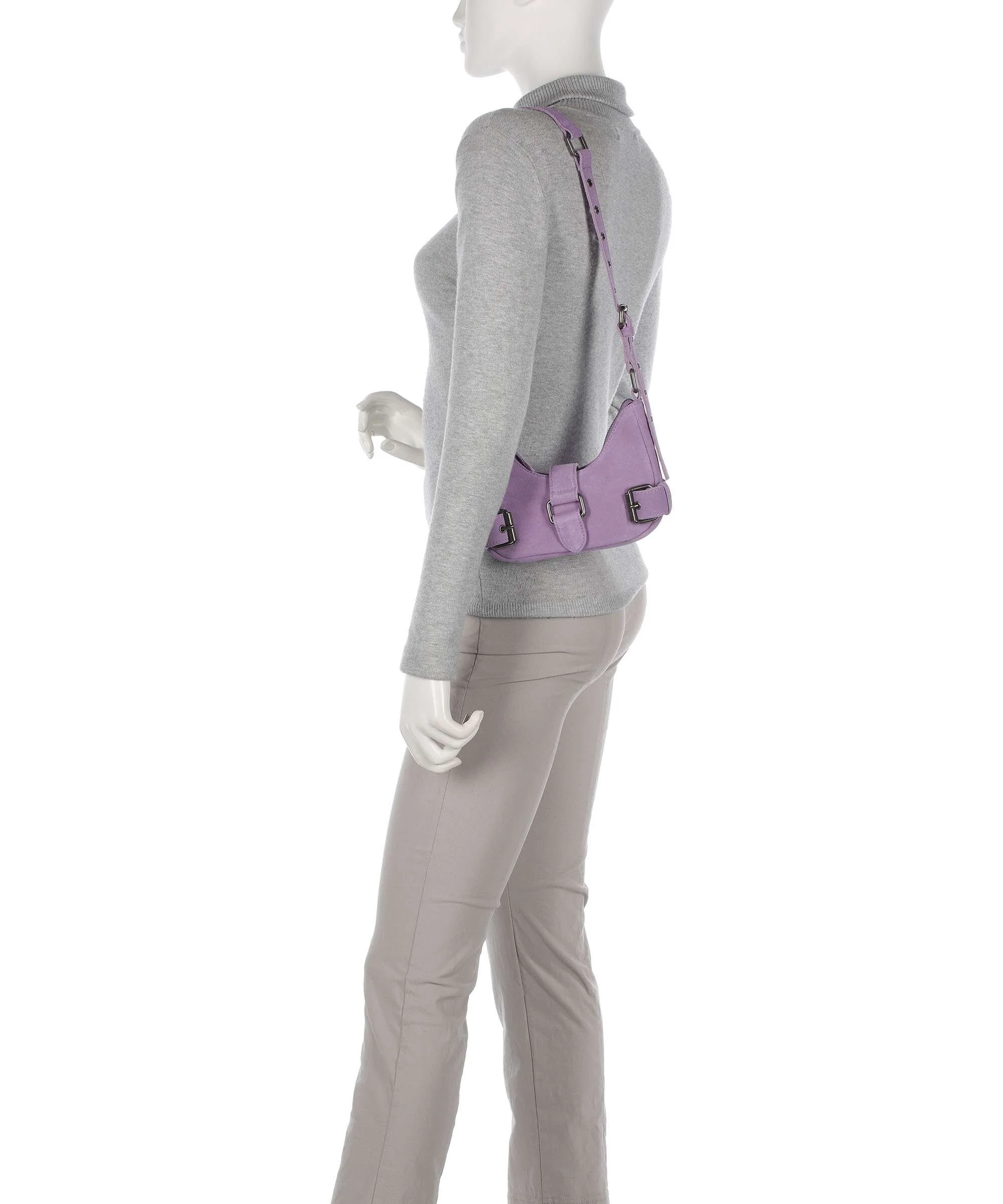 Núnoo Suede Palma Torba na ramię purple - Image 3