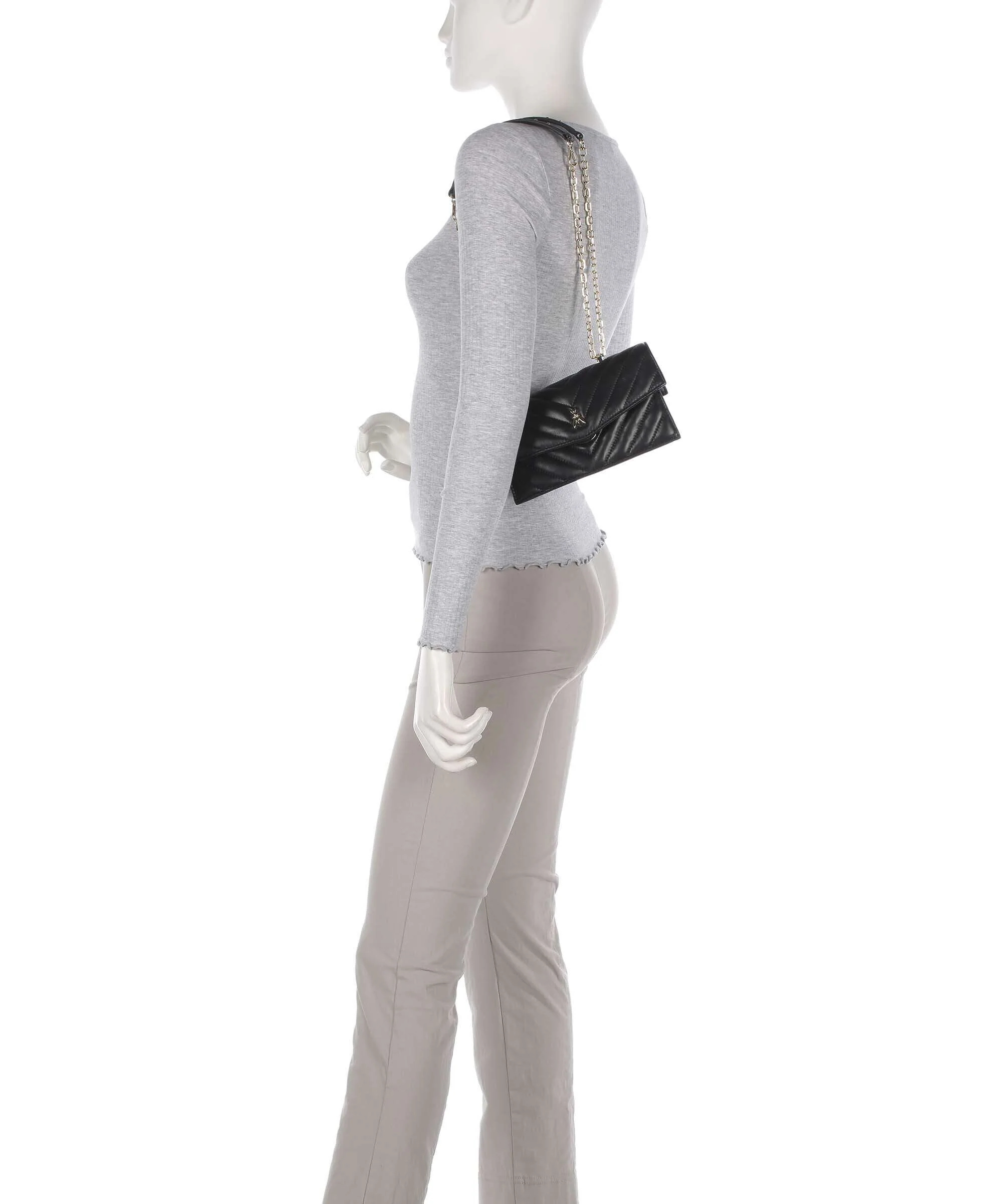 Patrizia Pepe Fly Bamby Quilted Torba na ramię nero - Image 3