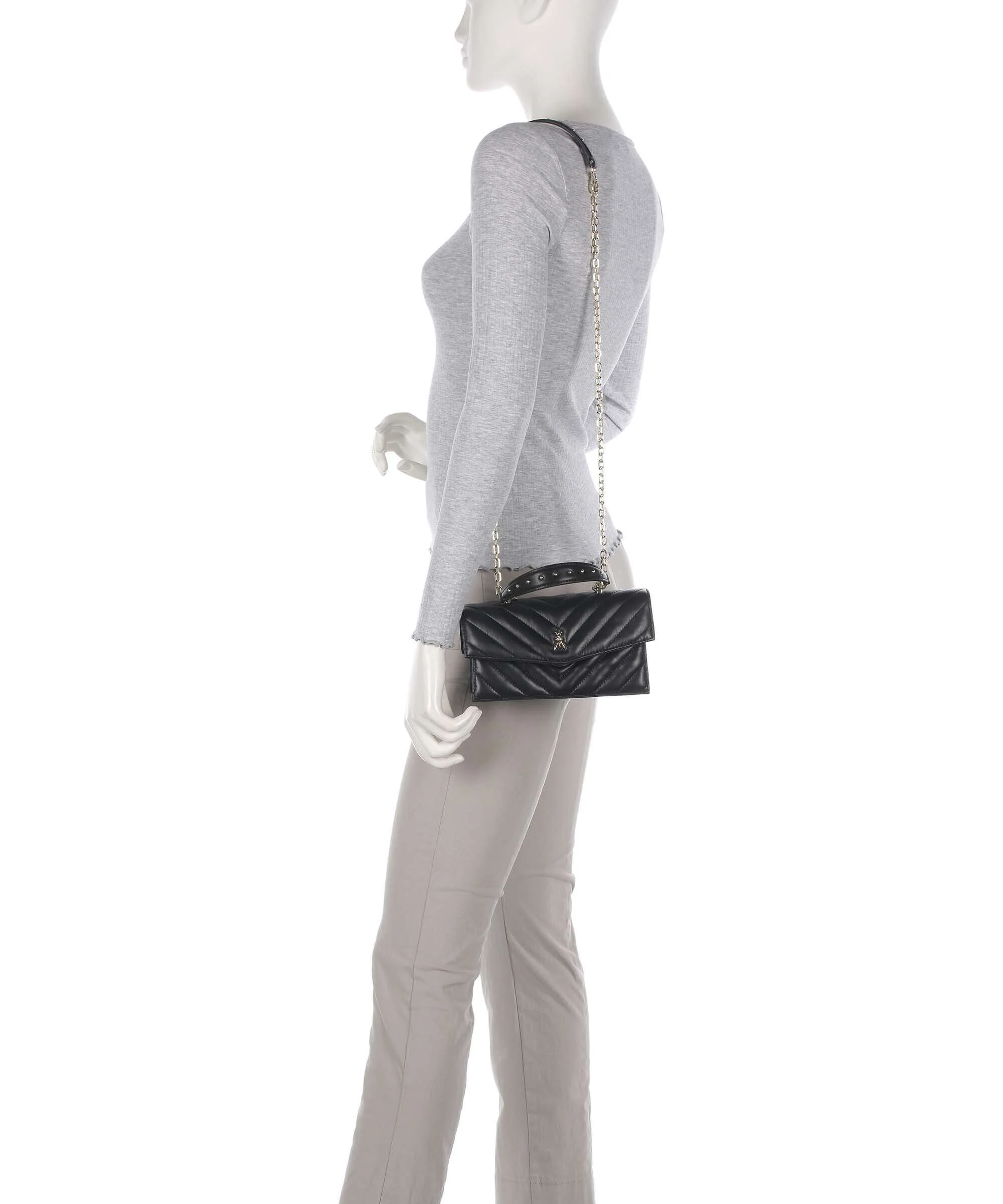 Patrizia Pepe Fly Bamby Quilted Torba na ramię nero - Image 4