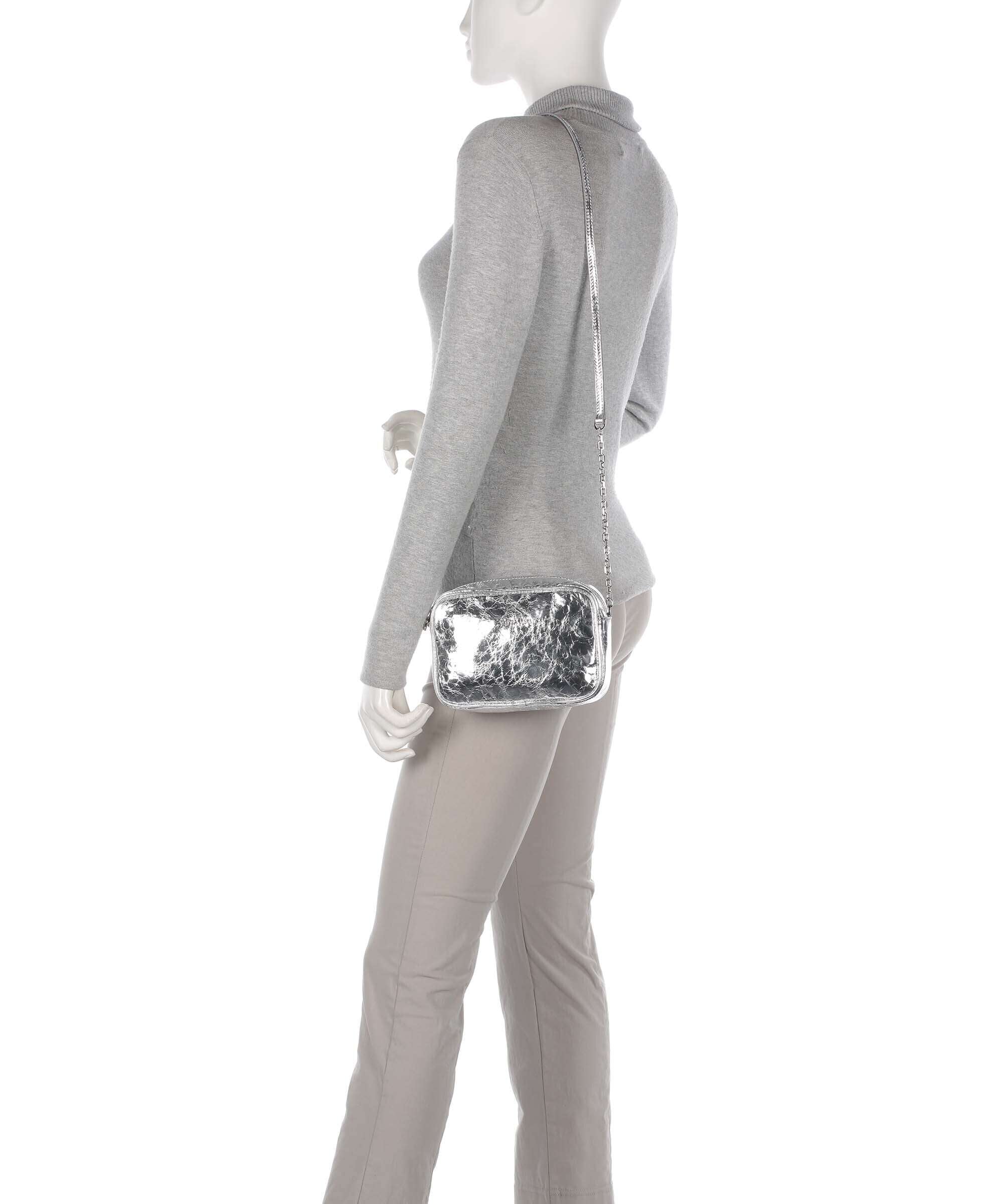 Patrizia Pepe Torba przez ramię craquele silver - Image 3