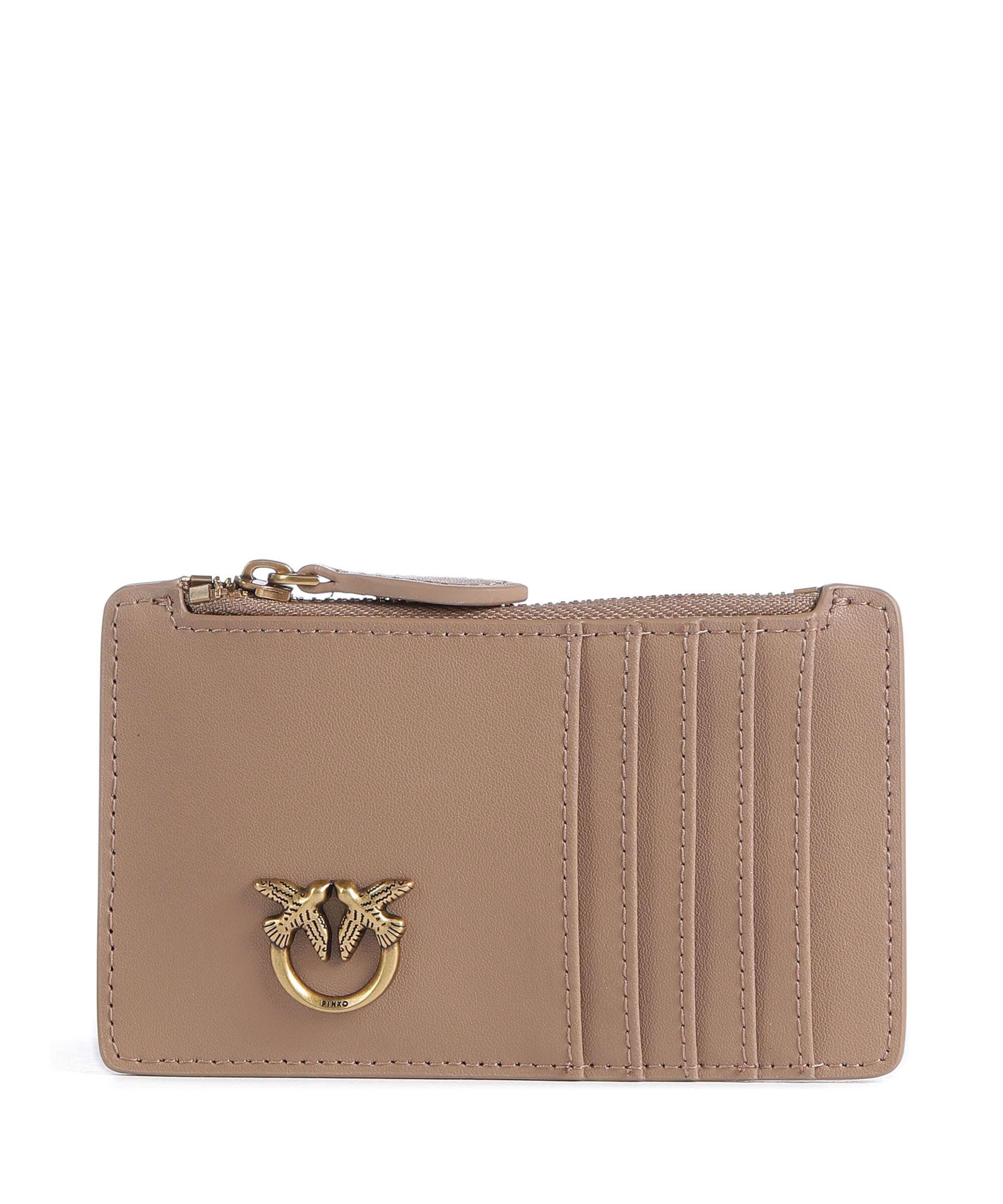 Pinko Airone Etui na karty kredytowe biscotto zenzero/antique gold
