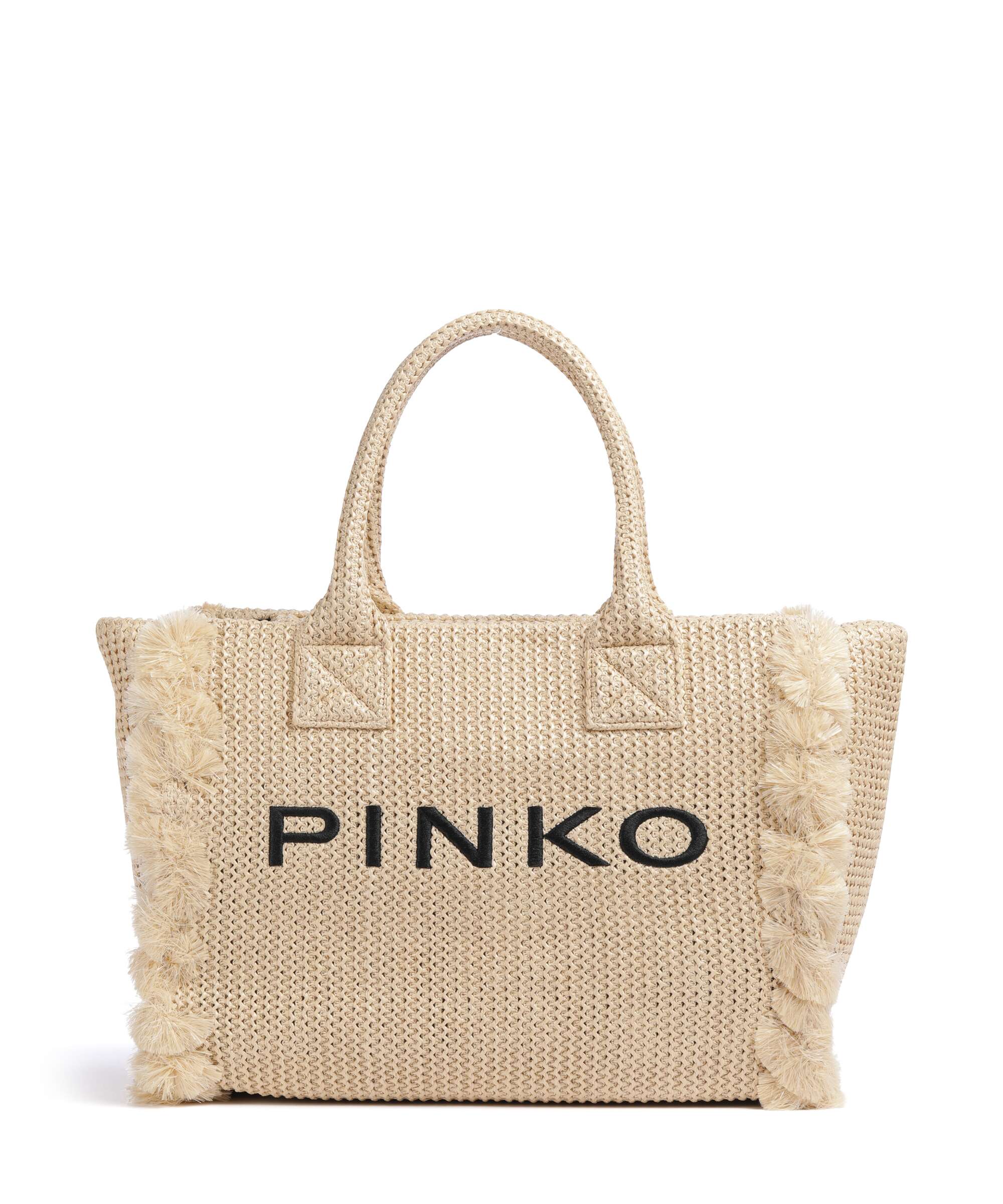 Pinko Beach Torebka paglia/nero/antique gold