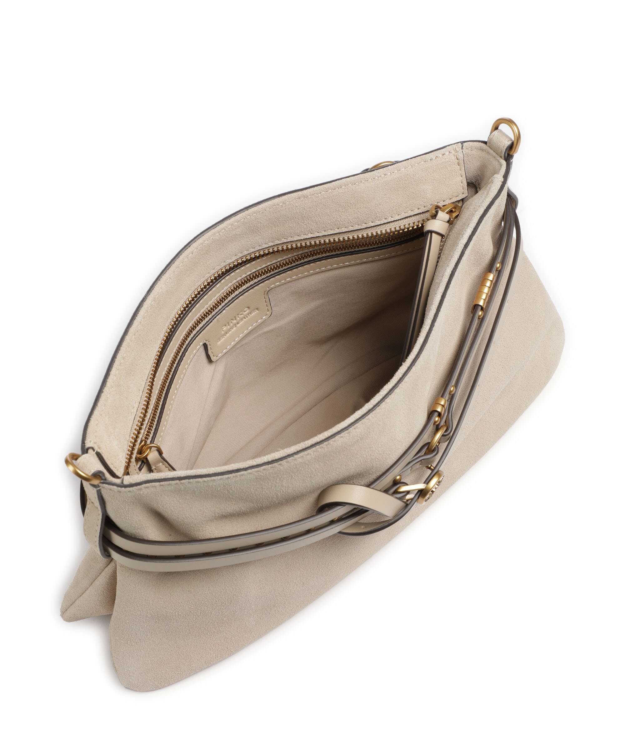 Pinko Belt Classic Torba na ramię beige/grigio fumo/antique gold - Image 6