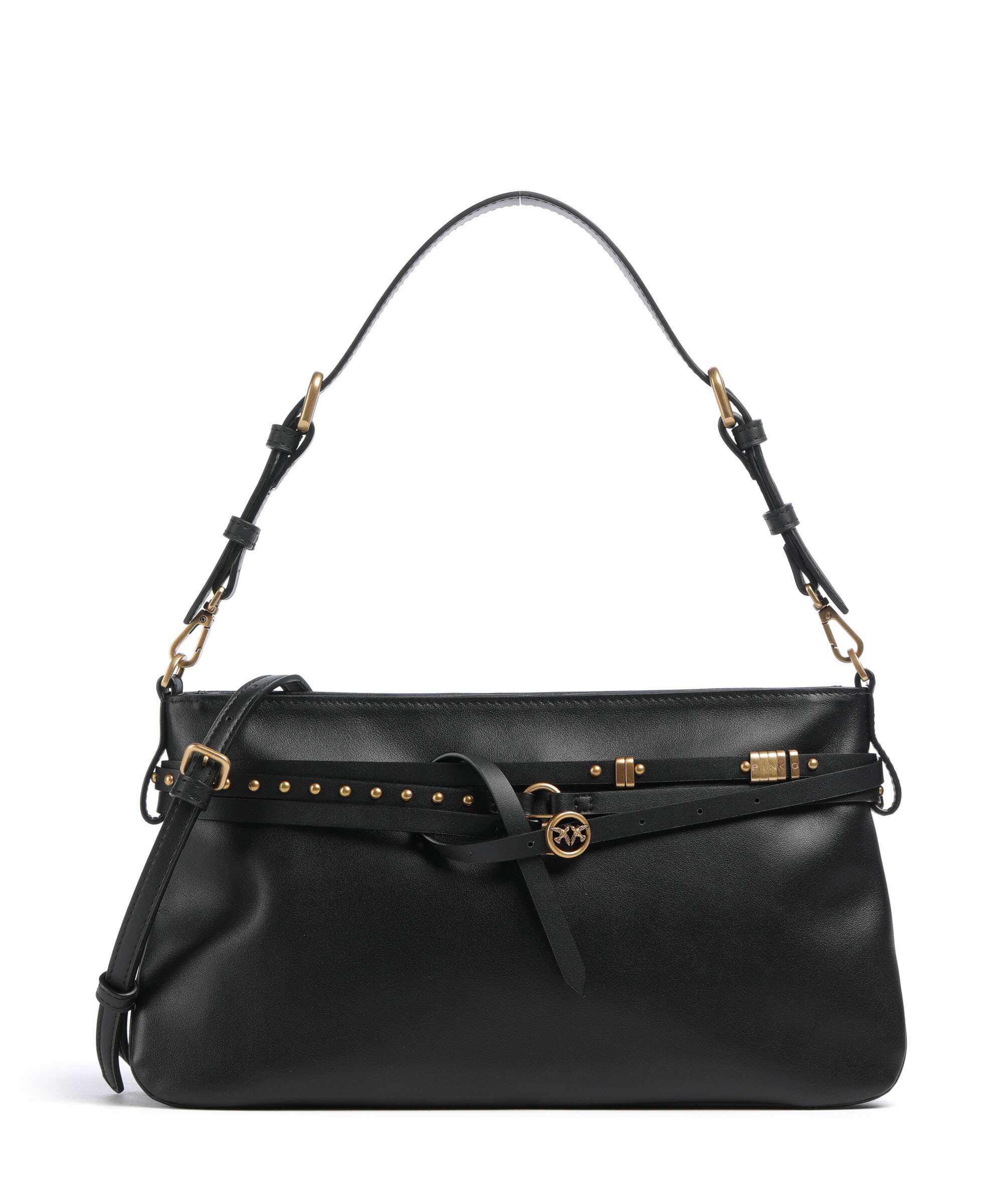 Pinko Belt Classic Torba na ramię nero/antique gold
