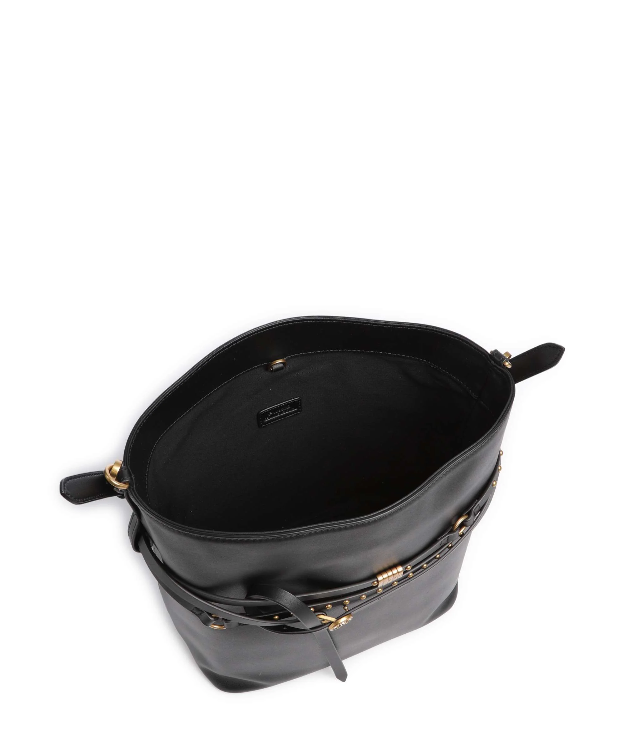 Pinko Belt Classic Torebka worek nero/antique gold - Image 6