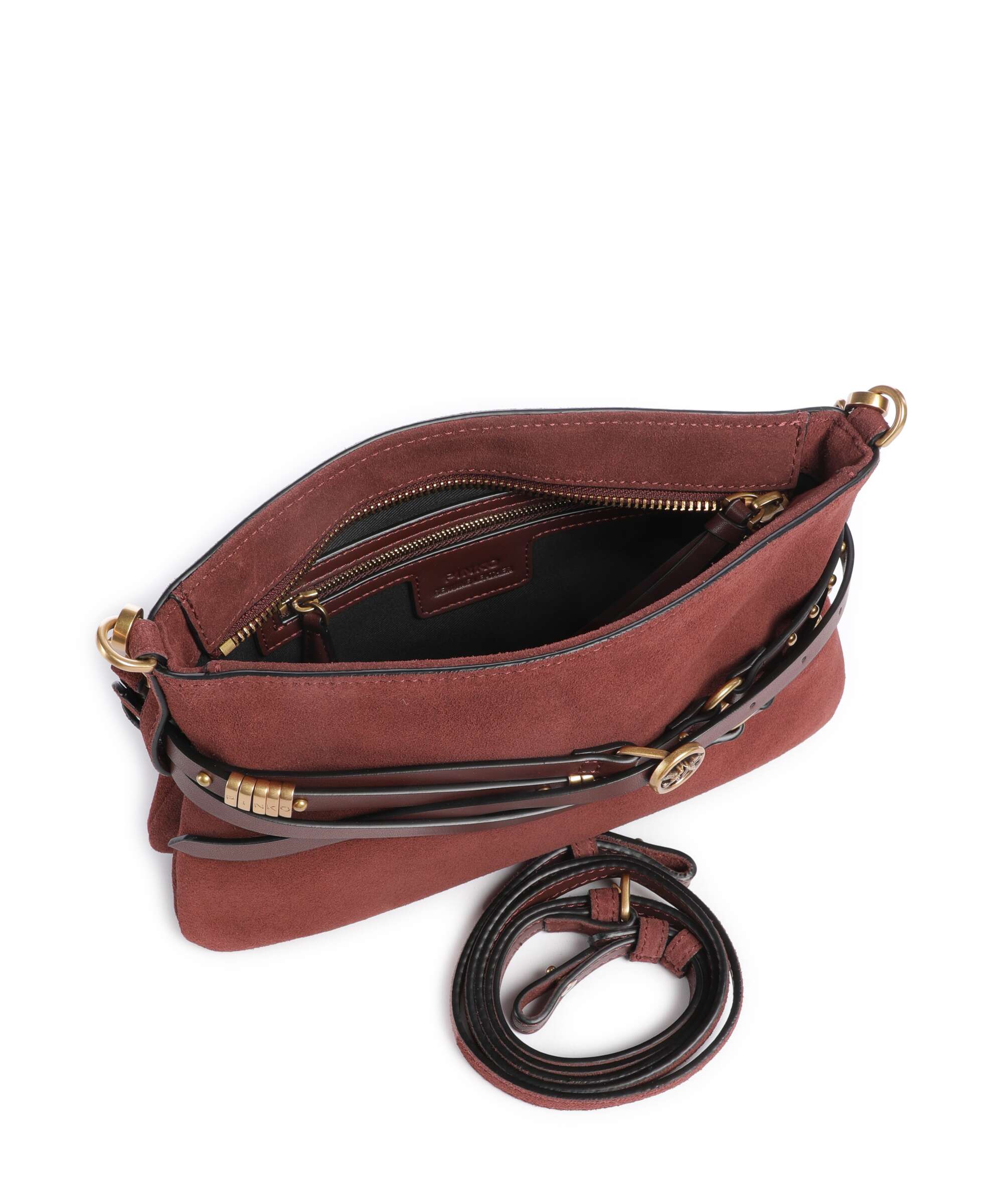 Pinko Belt Mini Torba na ramię burgundy wine/antique gold - Image 7