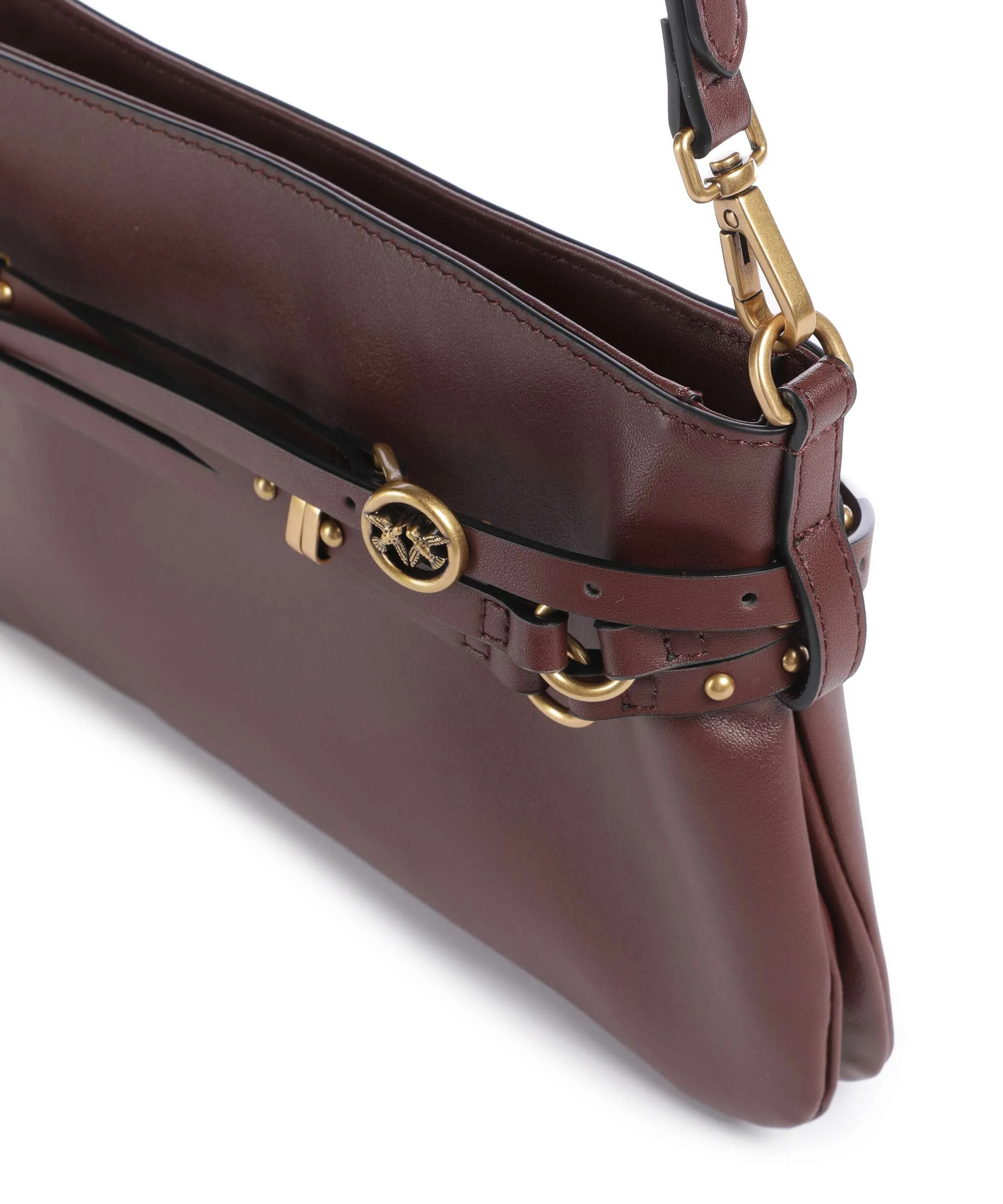 Pinko Belt Mini Torba na ramię burgundy wine/antique gold - Image 5