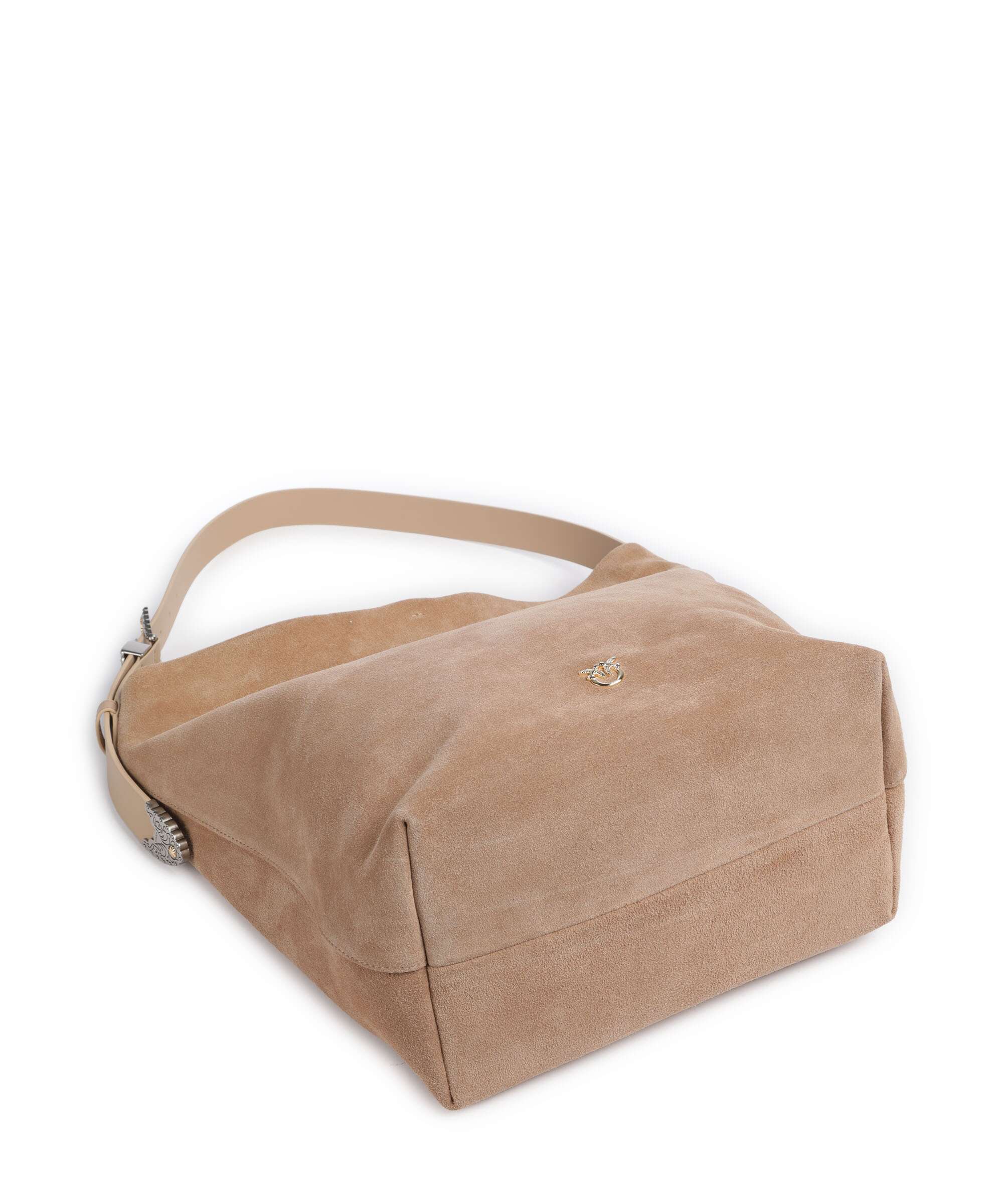 Pinko Big Torebka worek beige/scoiattolo/gal mix gold - Image 5