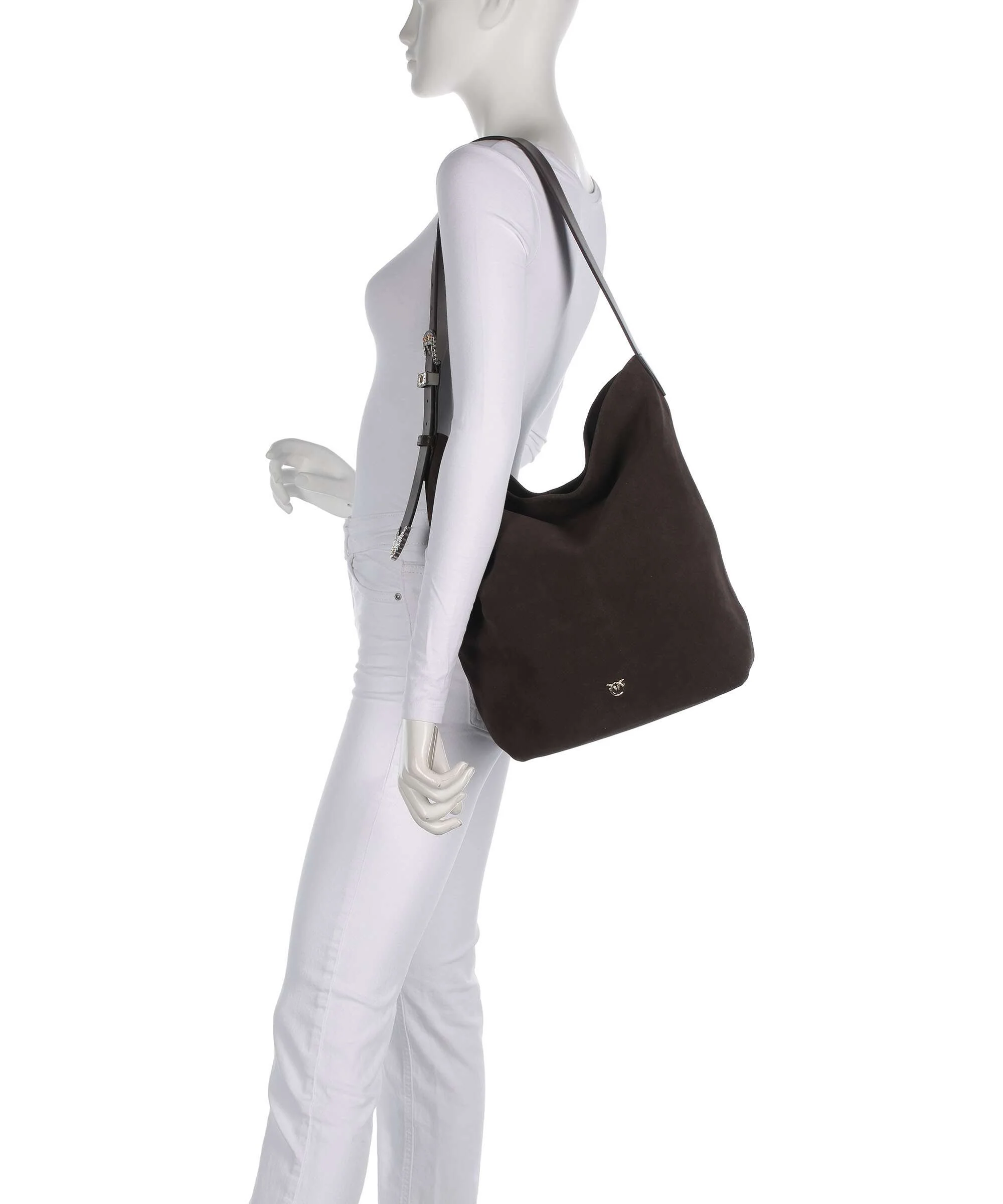 Pinko Big Torebka worek marrone/chicco di caffe/mix gold - Image 3