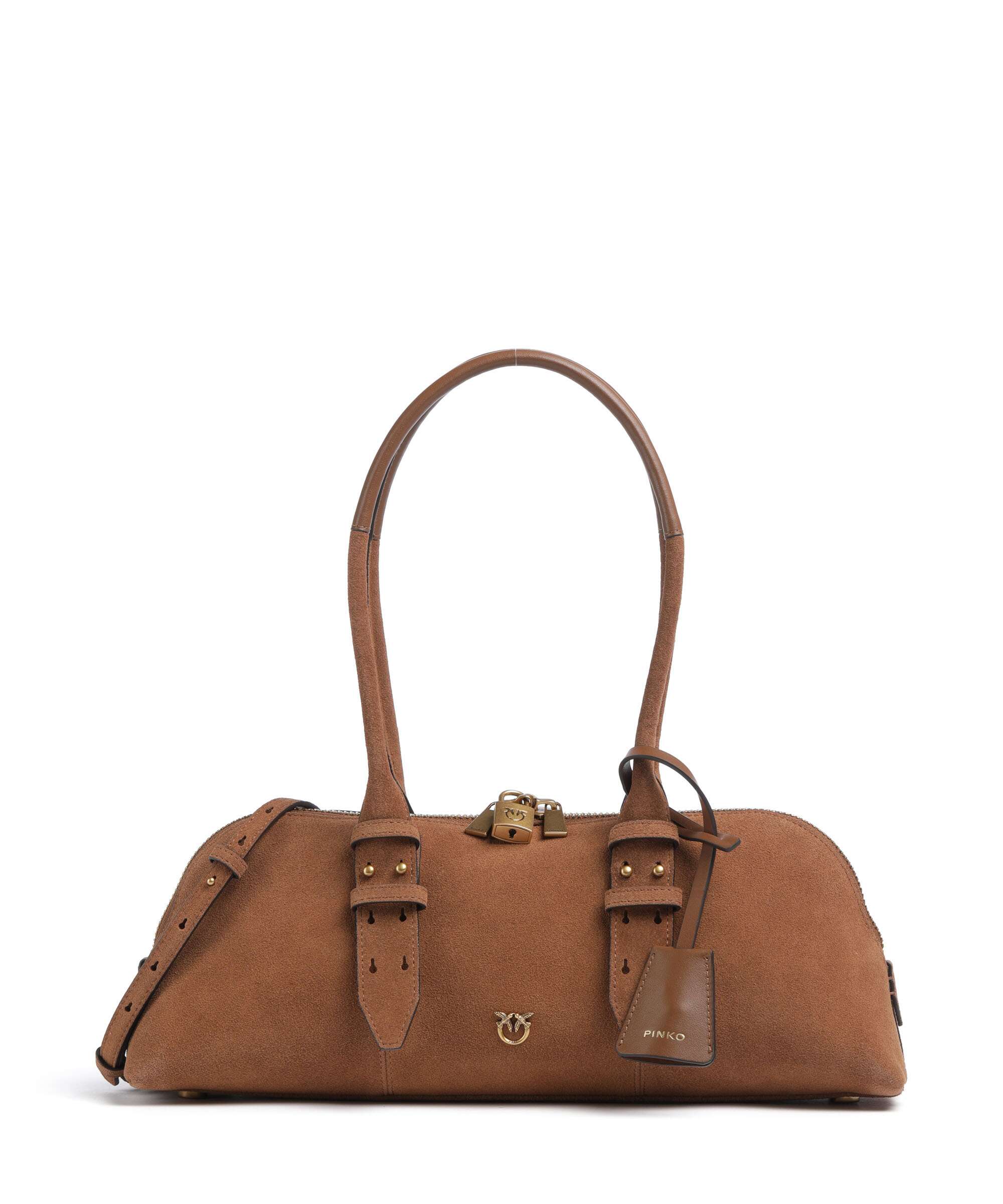 Pinko Bowling Horizontal Big Torba na ramię marrone/leone/antique gold