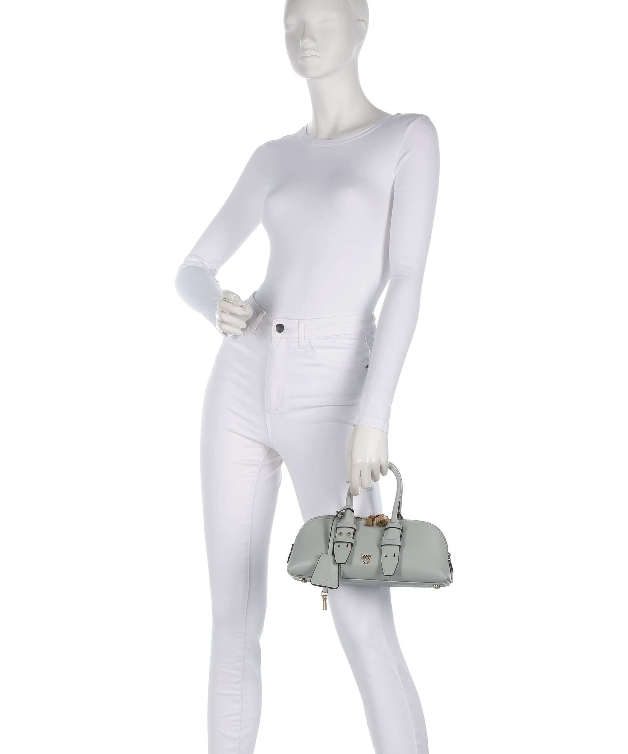 Pinko Bowling Horizontal Torebka grigio perla/antique gold - Image 3