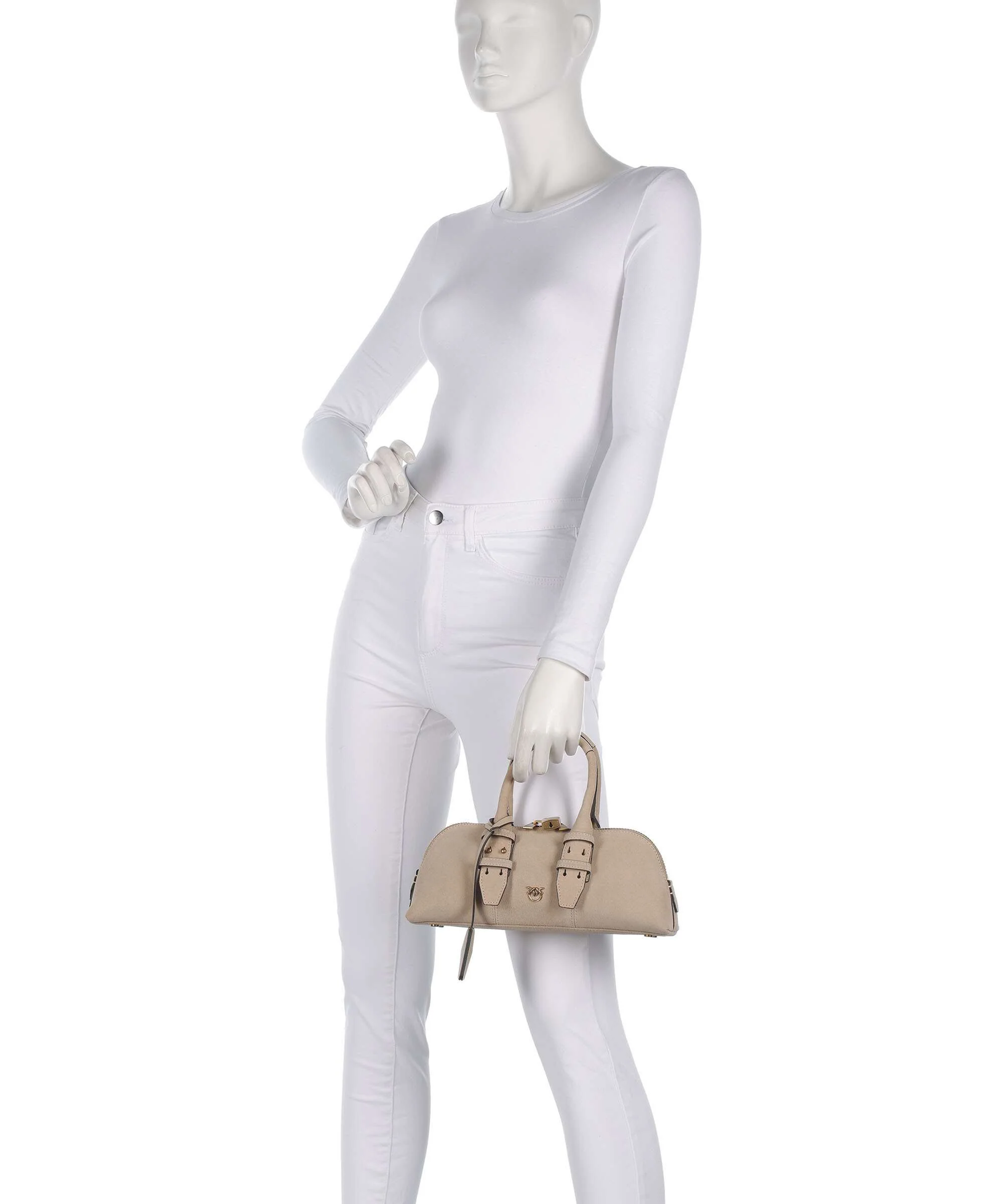 Pinko Bowling Horizontal Torebka beige/grigio fumo/antique gold - Image 3