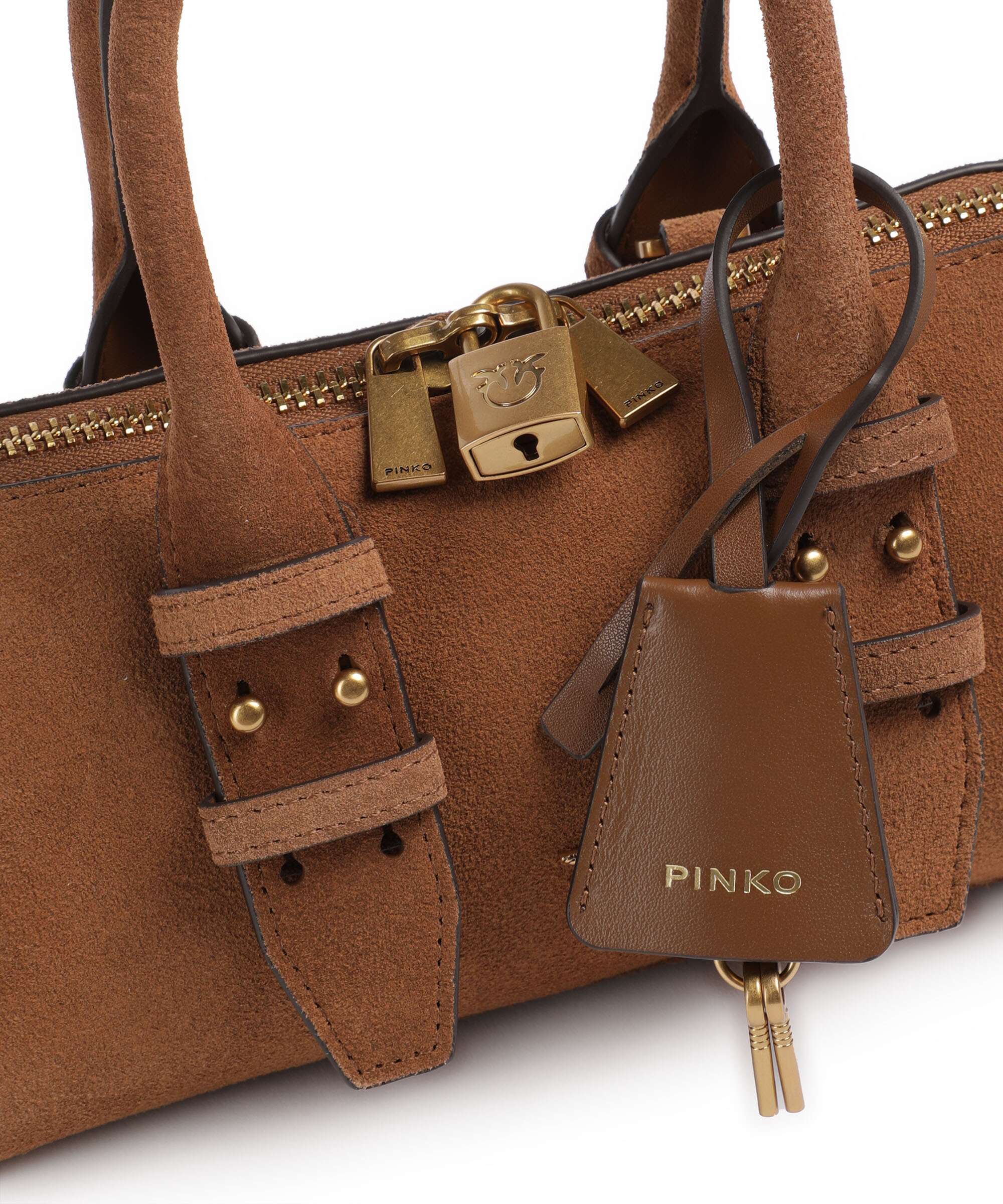Pinko Bowling Horizontal Torebka marrone/leone/antique gold - Image 4
