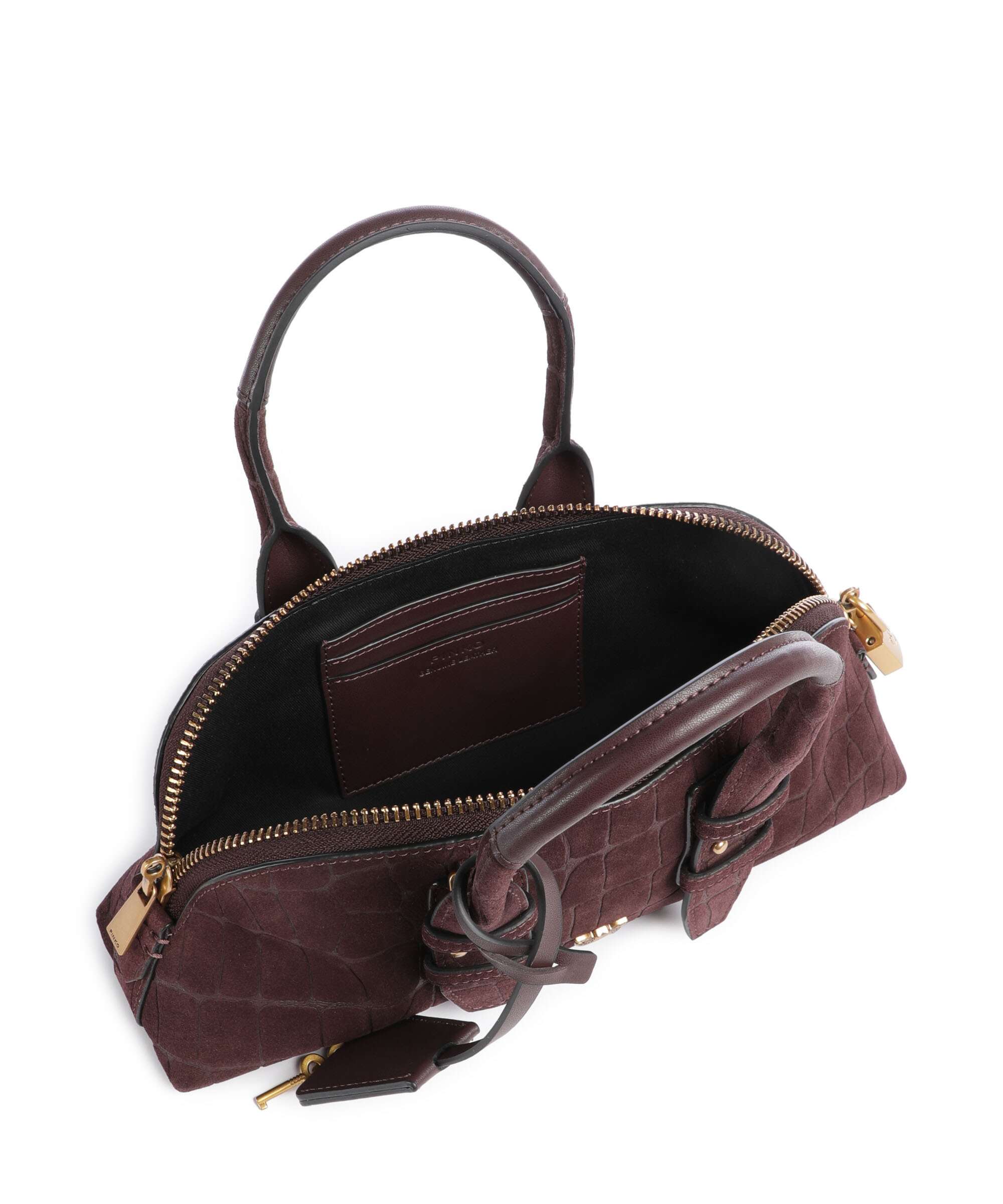 Pinko Bowling Horizontal Torebka rosso mogano/antique gold - Image 6