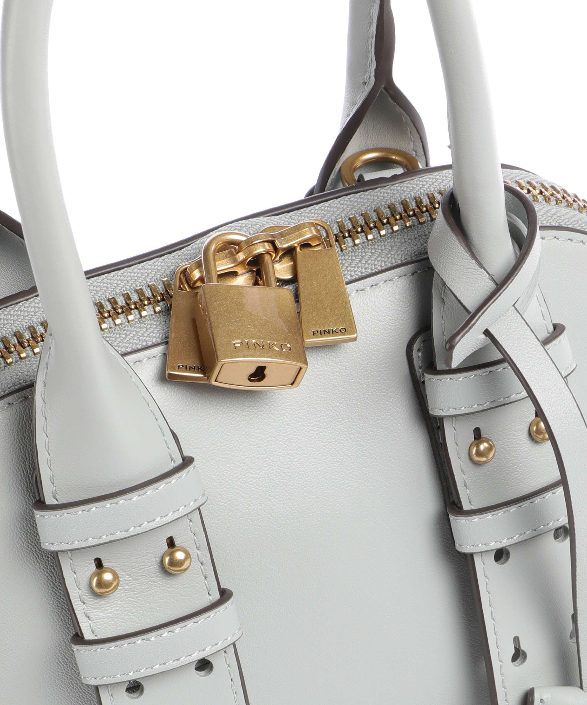 Pinko Bowling Mini Torebka grigio perla/antique gold - Image 5