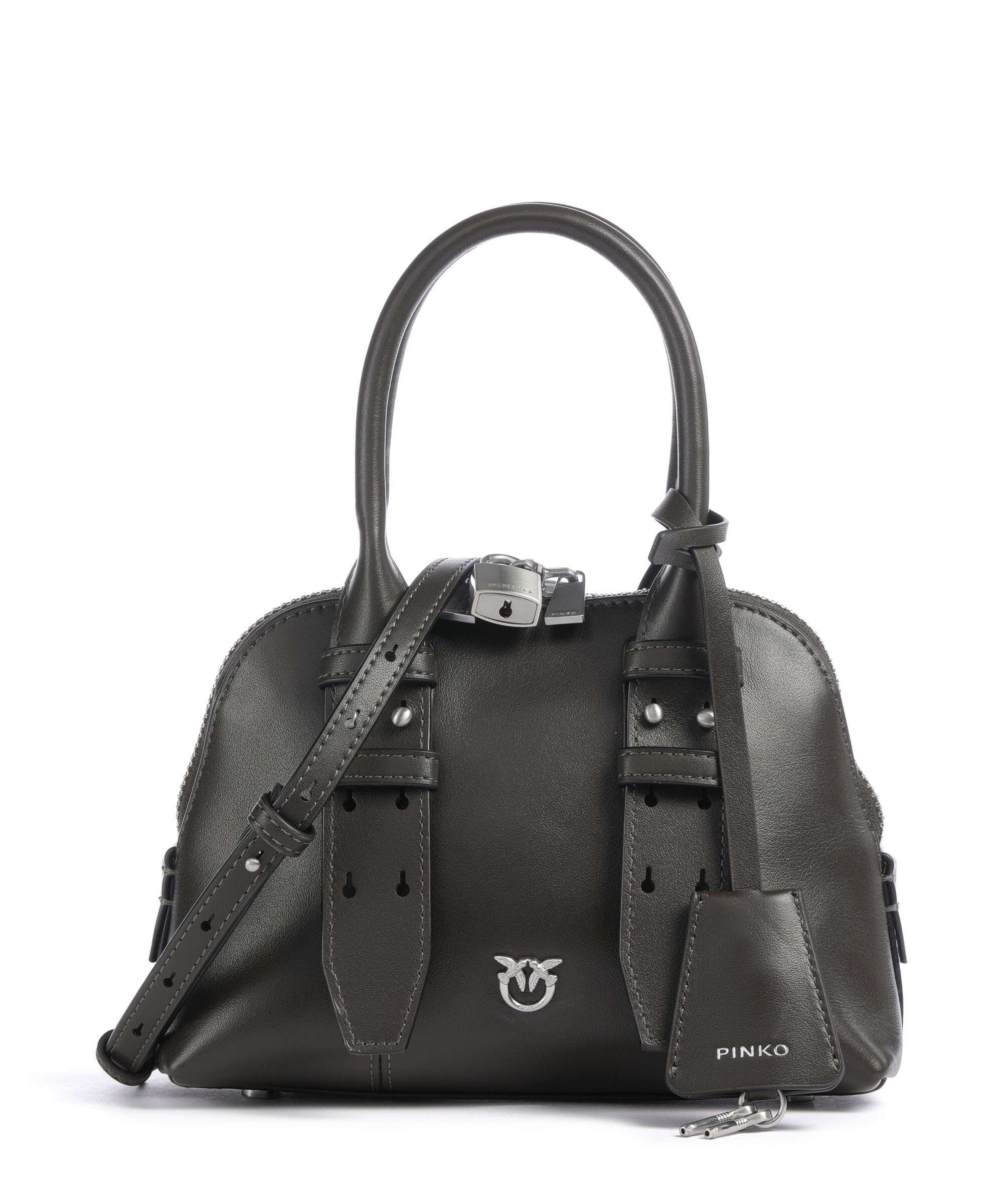 Pinko Bowling Mini Torebka verde fango/matt silver