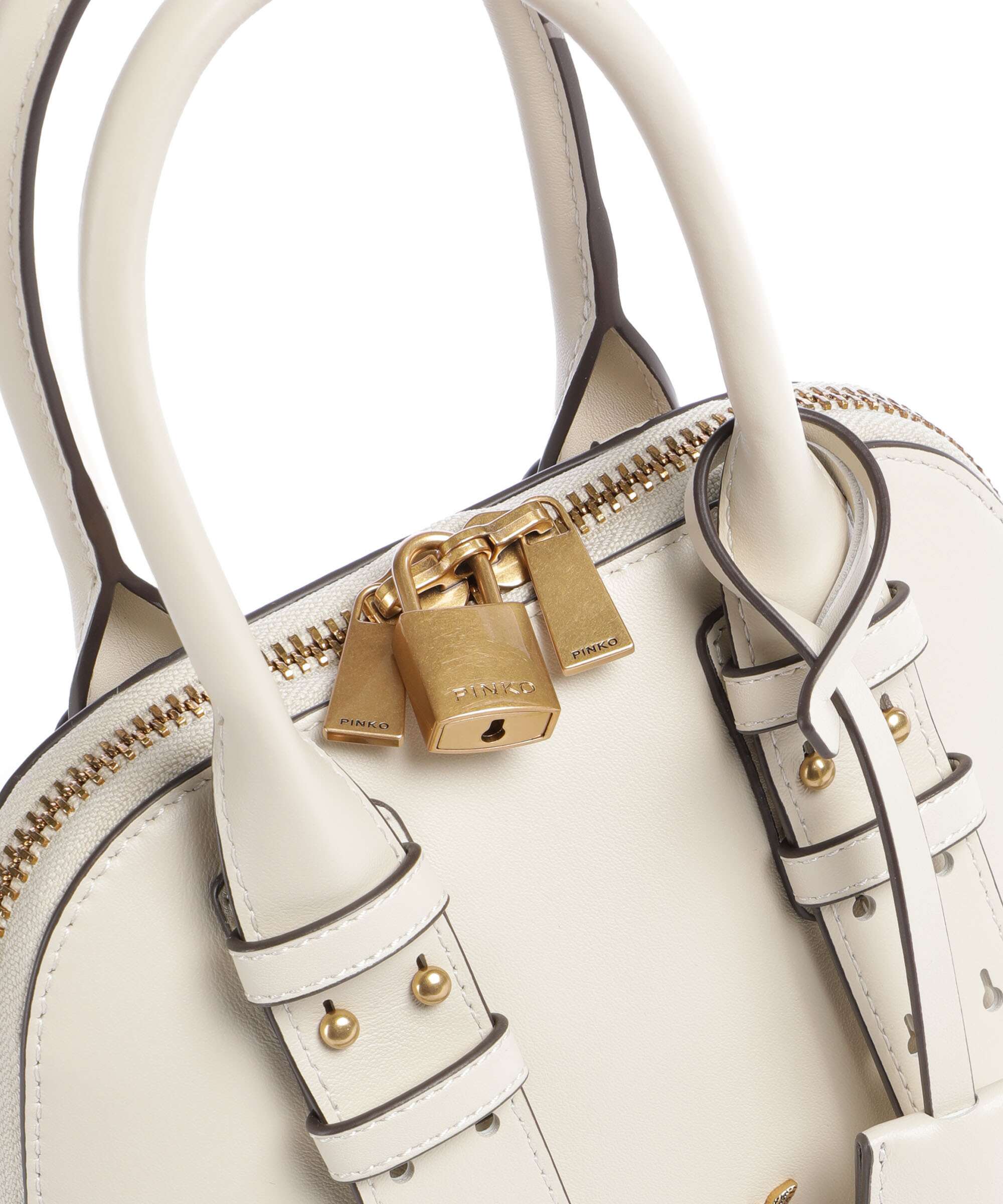 Pinko Bowling Mini Torebka bianco seta/antique gold - Image 5