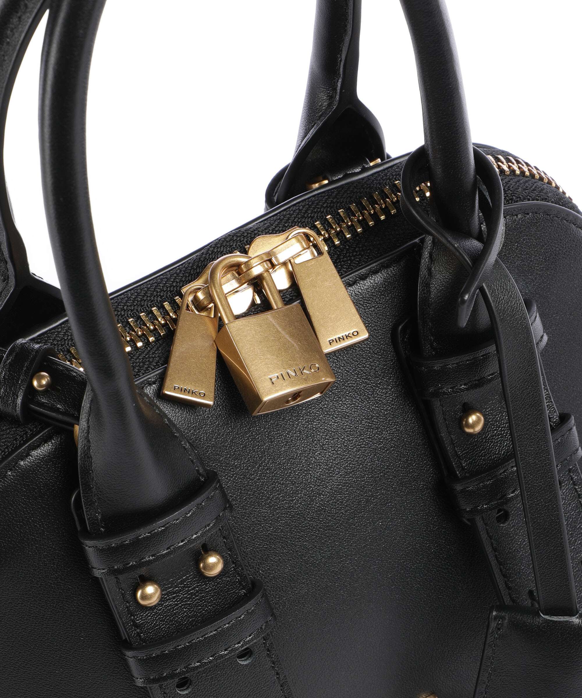 Pinko Bowling Mini Torebka nero/antique gold - Image 4