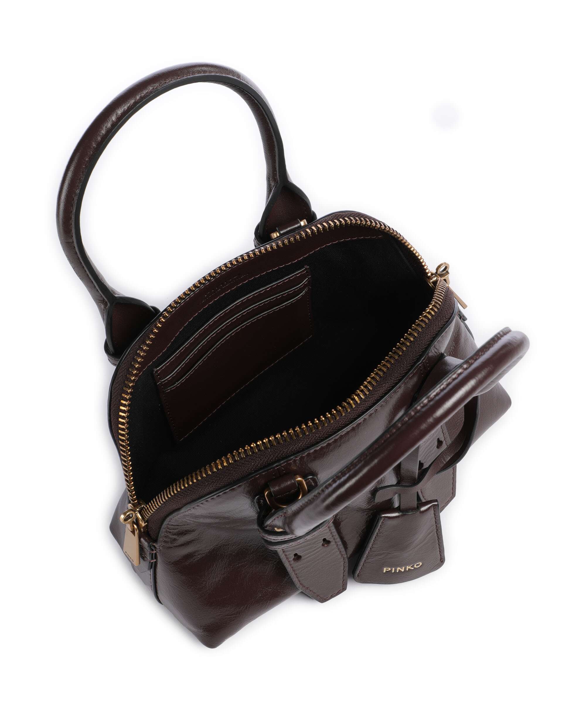 Pinko Bowling Mini Torebka rosso mogano/antique gold - Image 6
