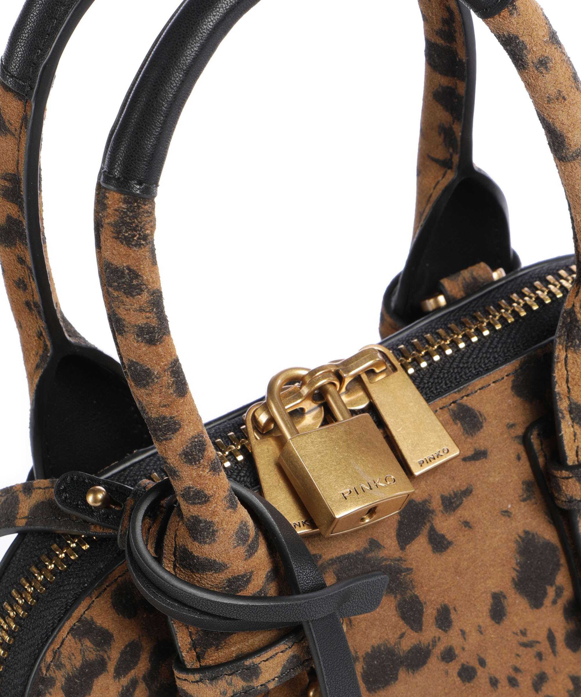 Pinko Bowling Mini Torebka maculato/marrone/antique gold - Image 4