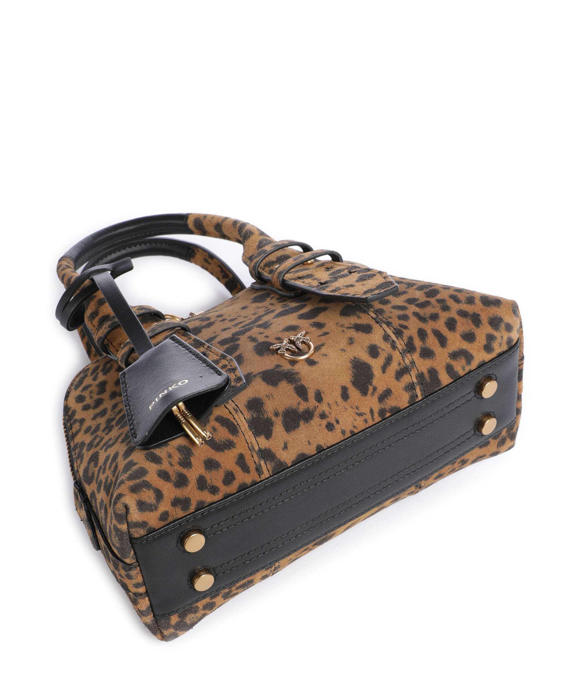 Pinko Bowling Mini Torebka maculato/marrone/antique gold - Image 5