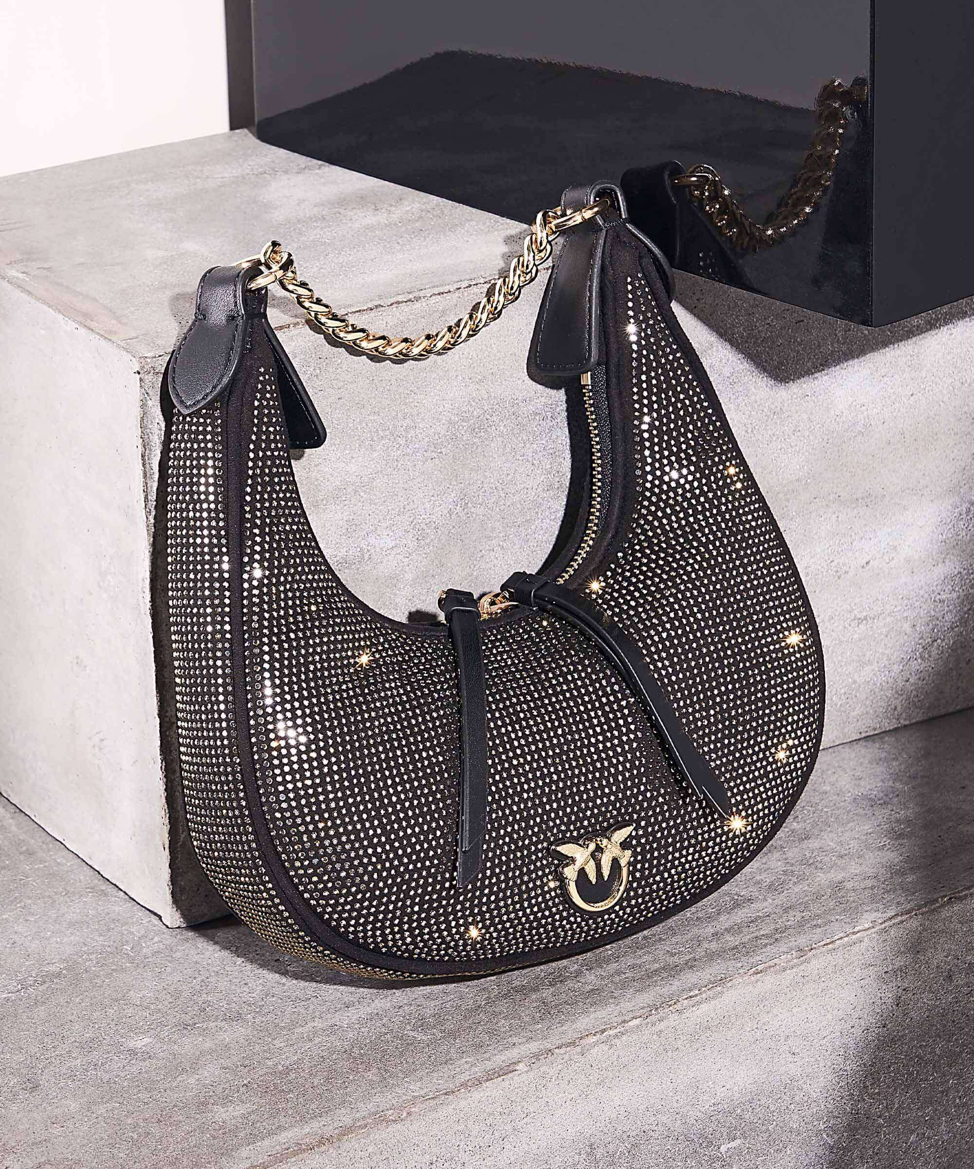 Pinko Brioche Mini Torba na ramię nero limousine/shiny gold - Image 6