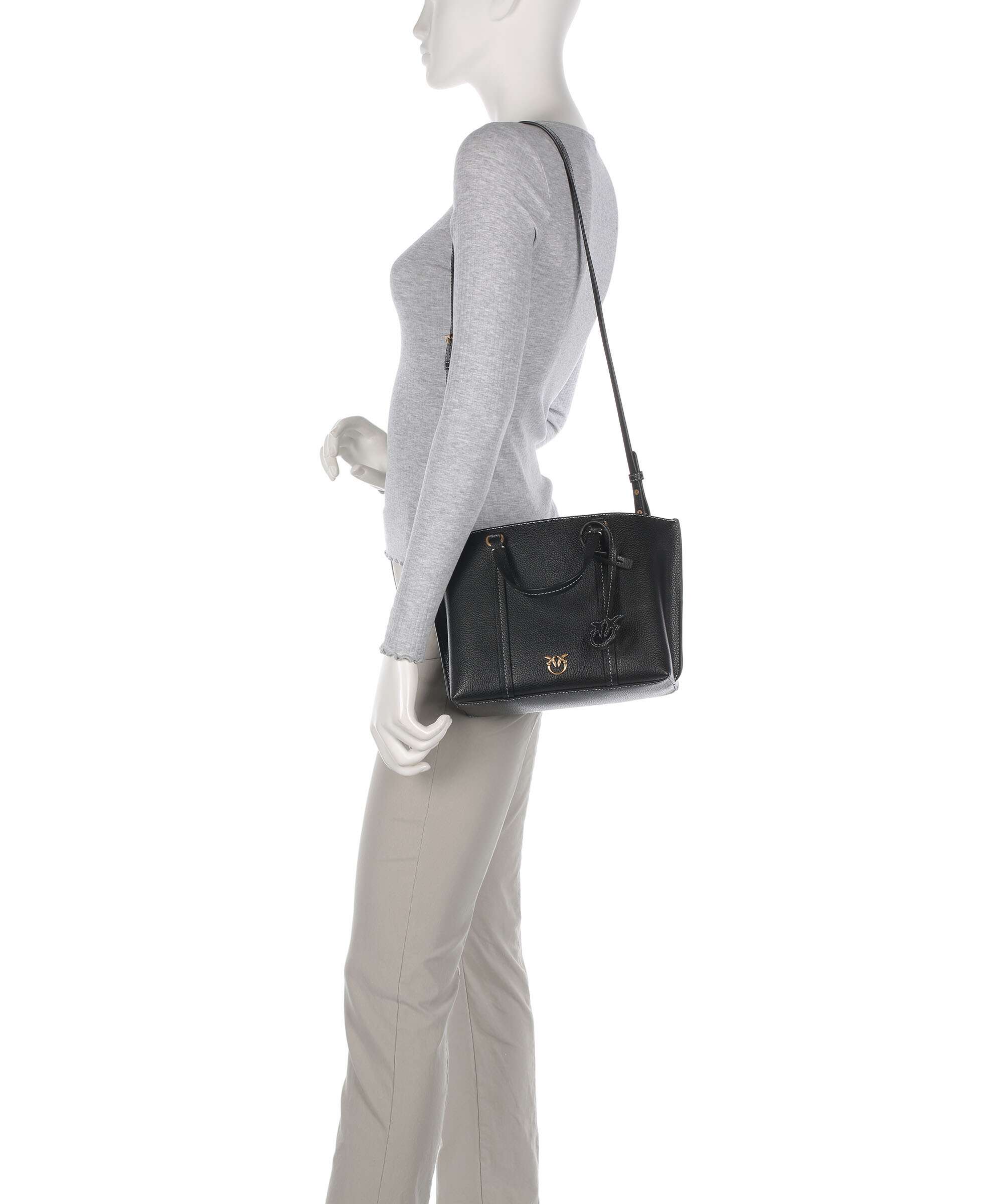 Pinko Carrie Classic Torebka nero/antique gold - Image 4