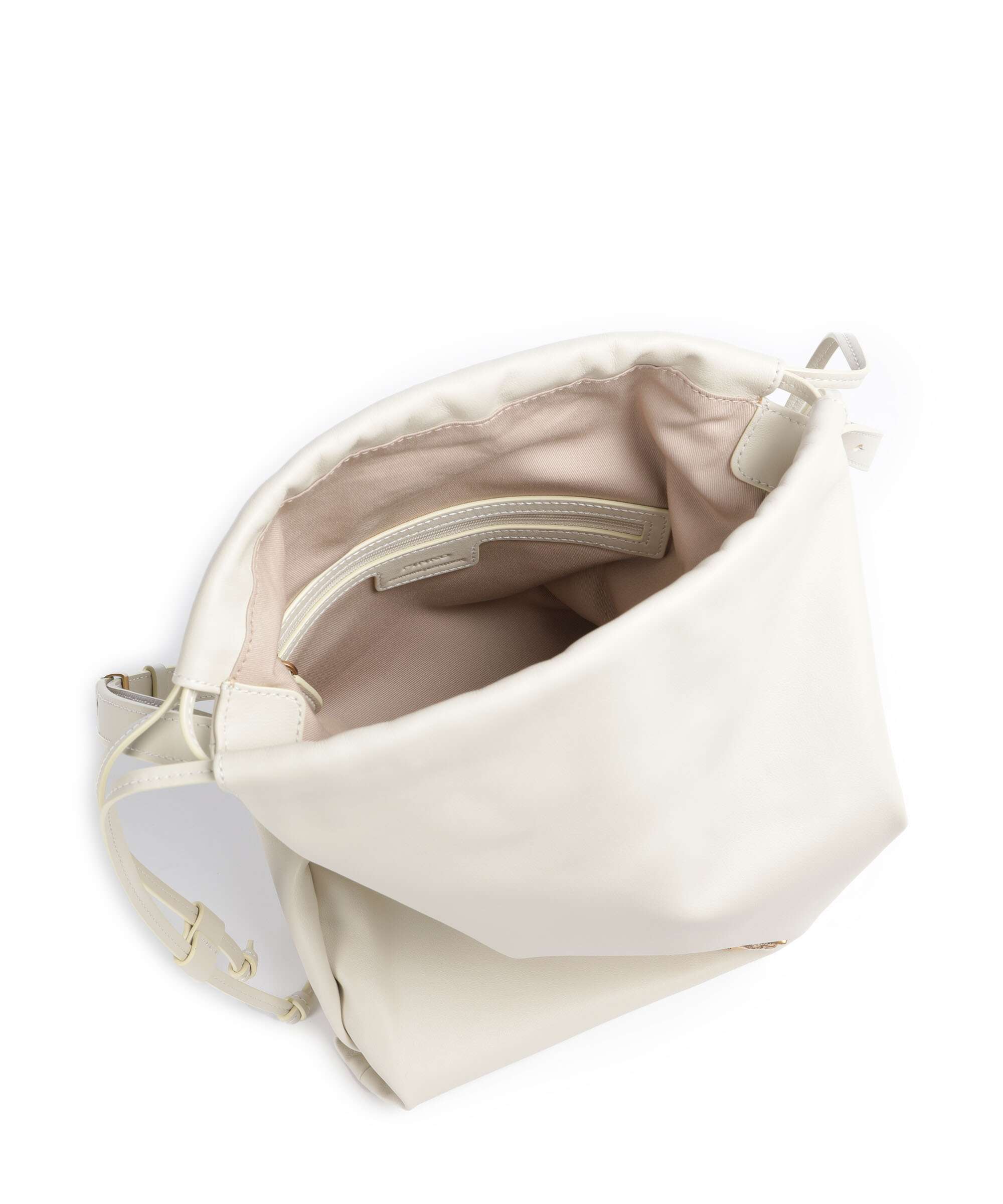 Pinko Classic Slouchy Torebka worek bianco seta/antique gold - Image 6