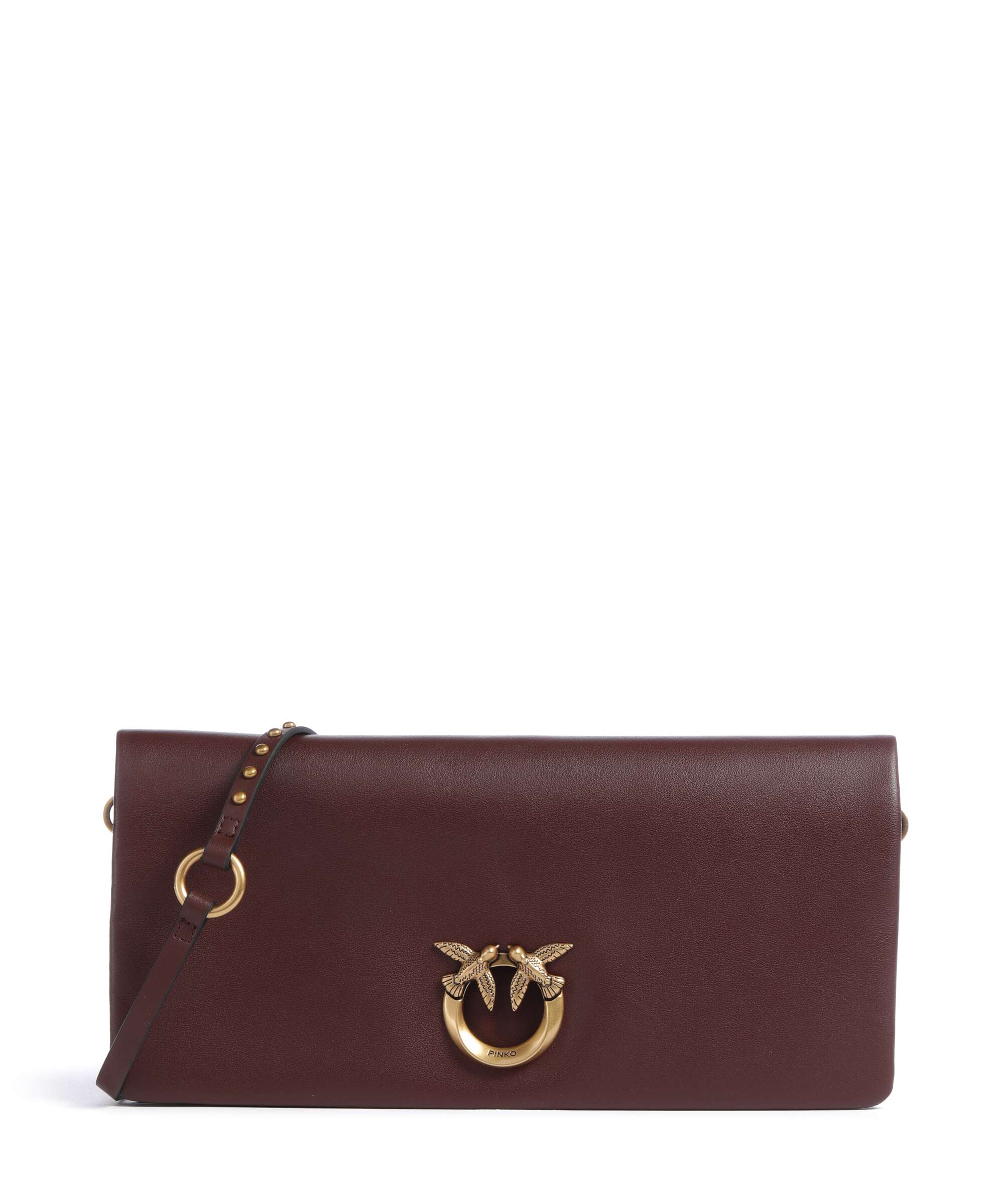 Pinko Click Soft Classic Torba przez ramię burgundy wine/antique gold