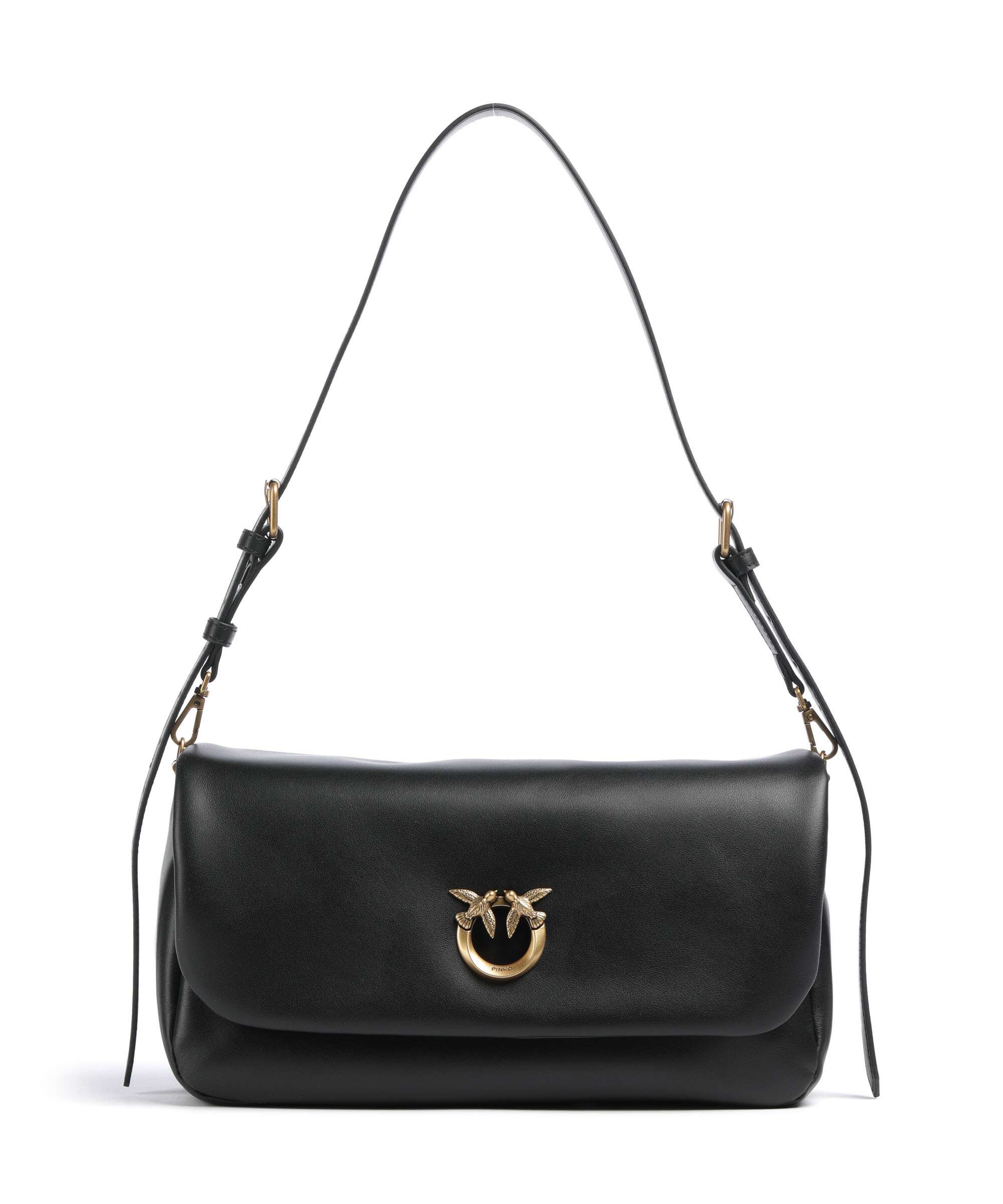 Pinko Click Soft Horizontal Torba na ramię nero/antique gold