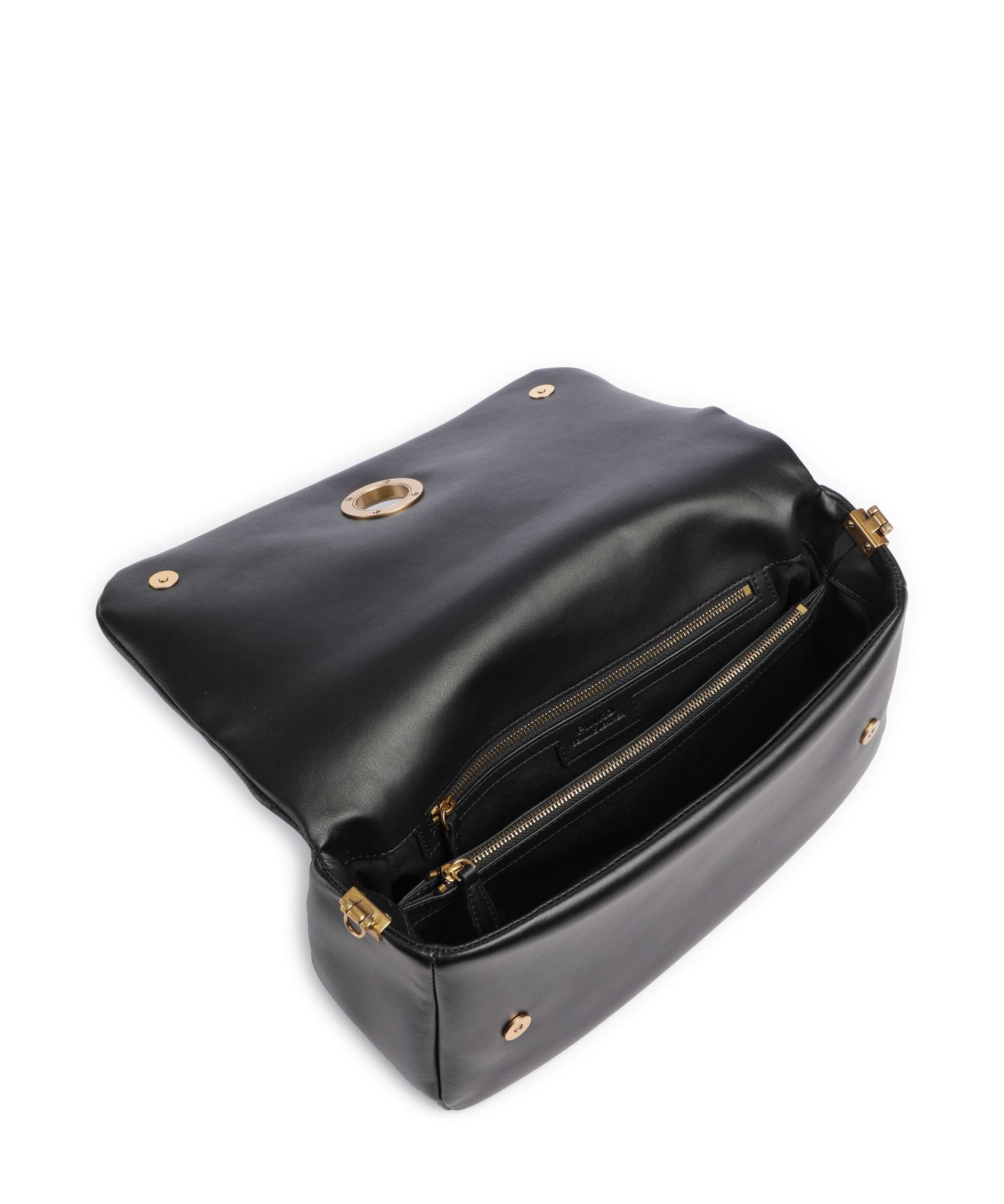 Pinko Click Soft Horizontal Torba na ramię nero/antique gold - Image 5