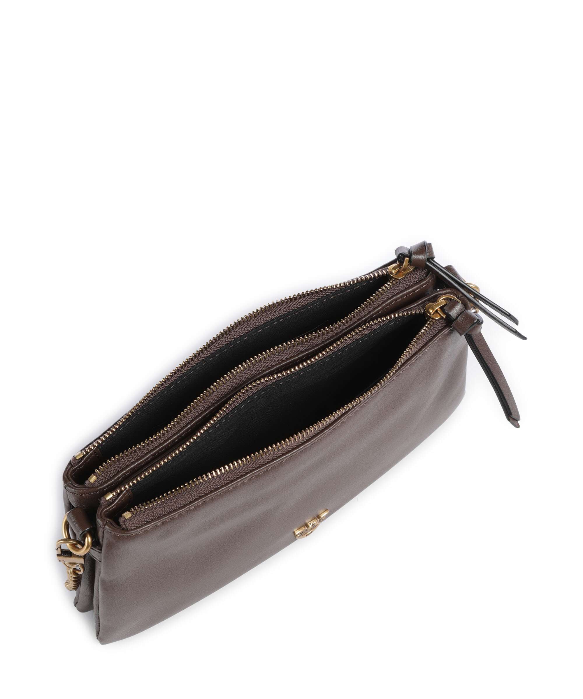 Pinko Double Mini Torba na ramię marrone castano/antique gold - Image 6