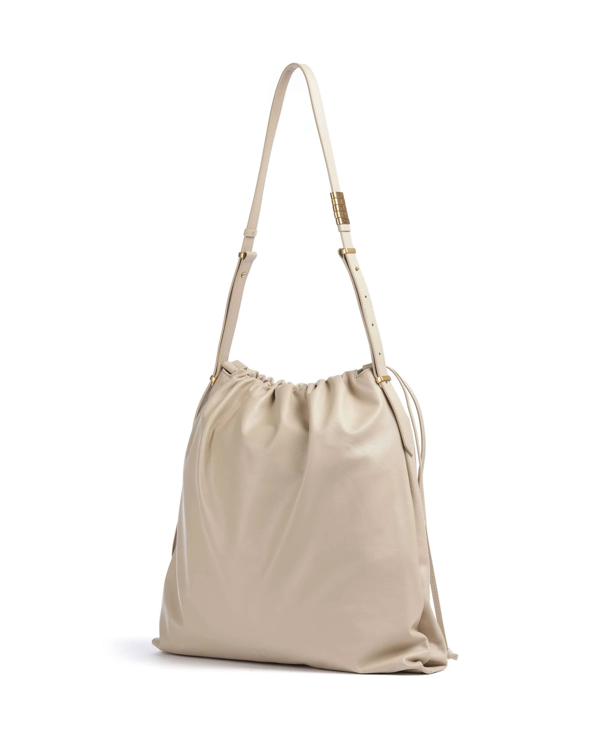 Pinko Extra Slouchy Torebka worek beige/grigio fumo/antique gold - Image 2