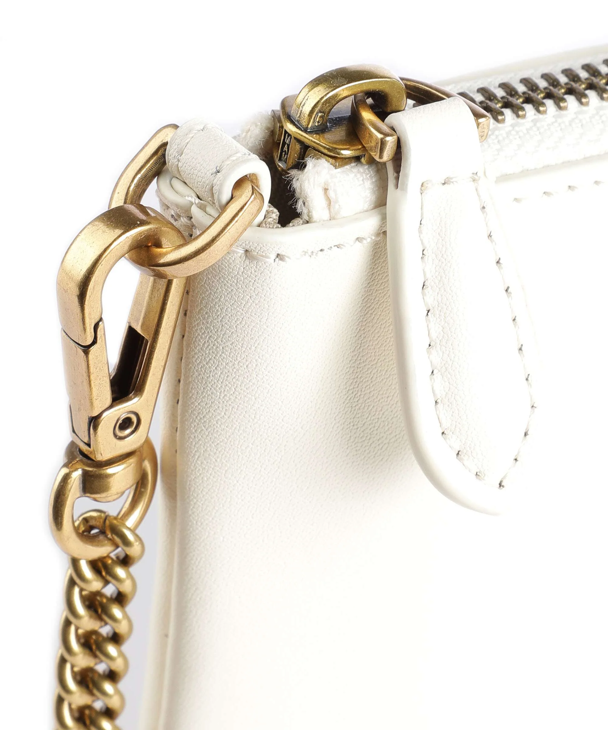 Pinko Flat Classic Torba przez ramię bianco seta/antique gold - Image 4
