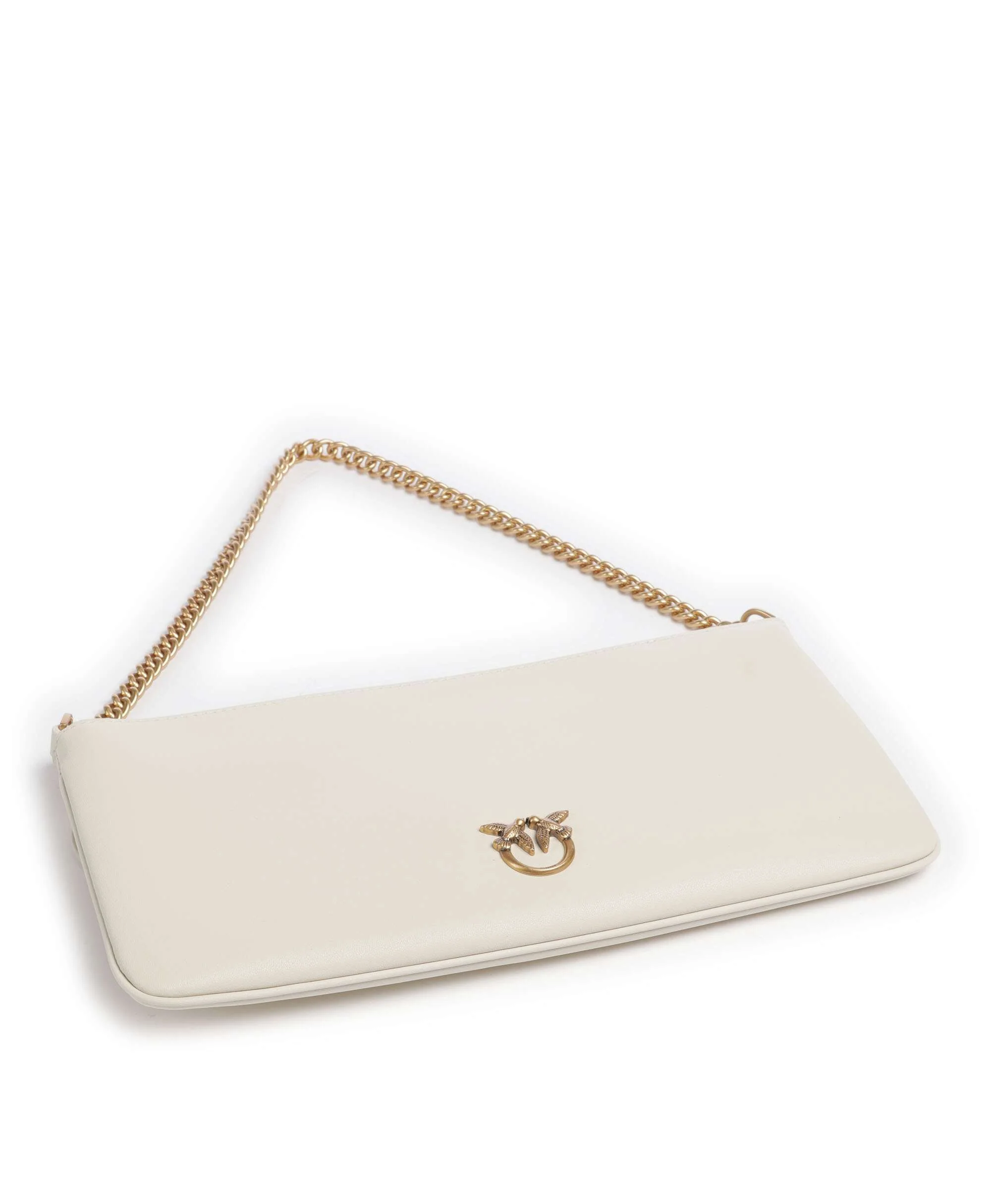 Pinko Flat Horizontal Torba na ramię bianco seta/antique gold - Image 5