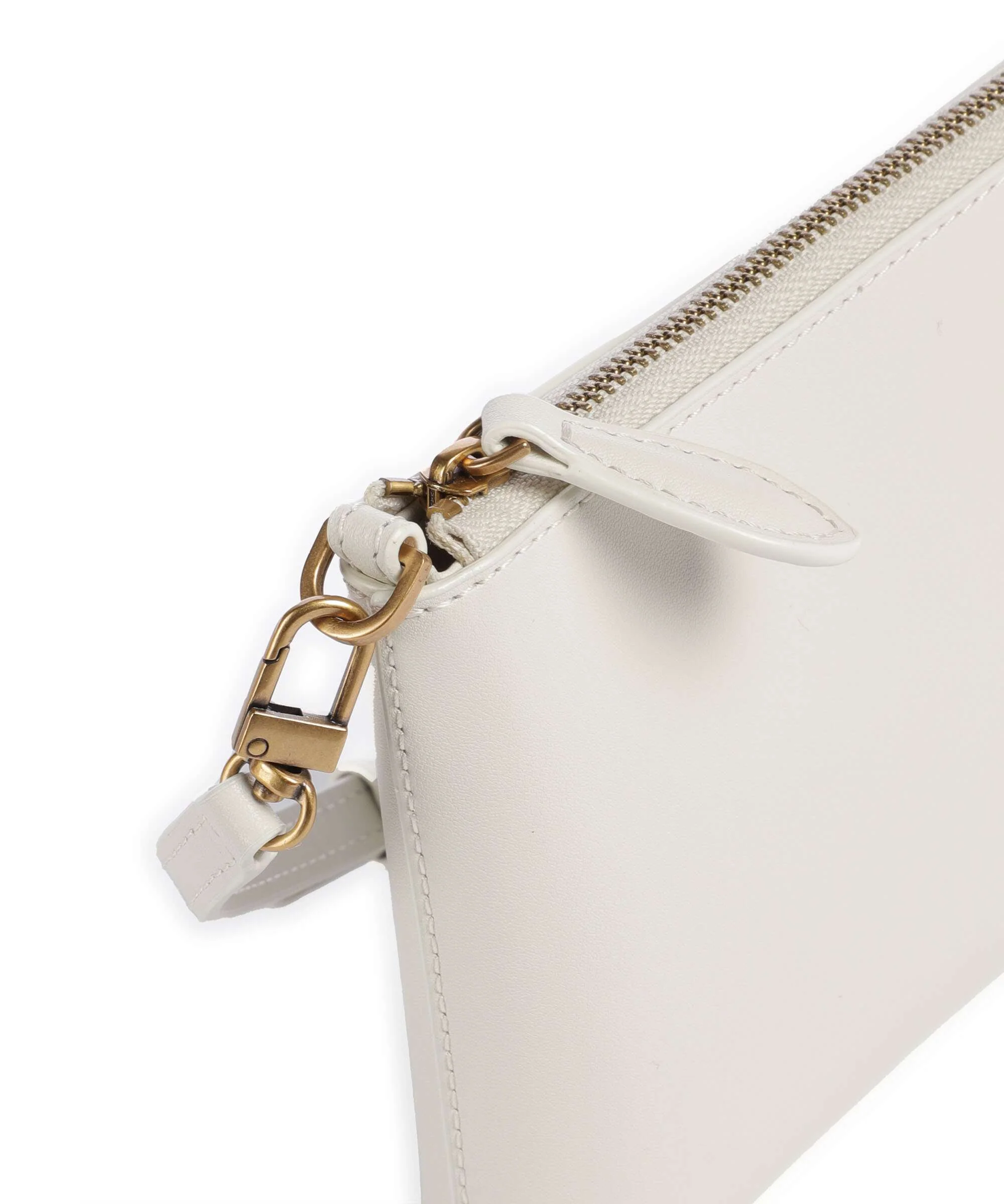 Pinko Flat Mini Torba przez ramię bianco seta/antique gold - Image 4