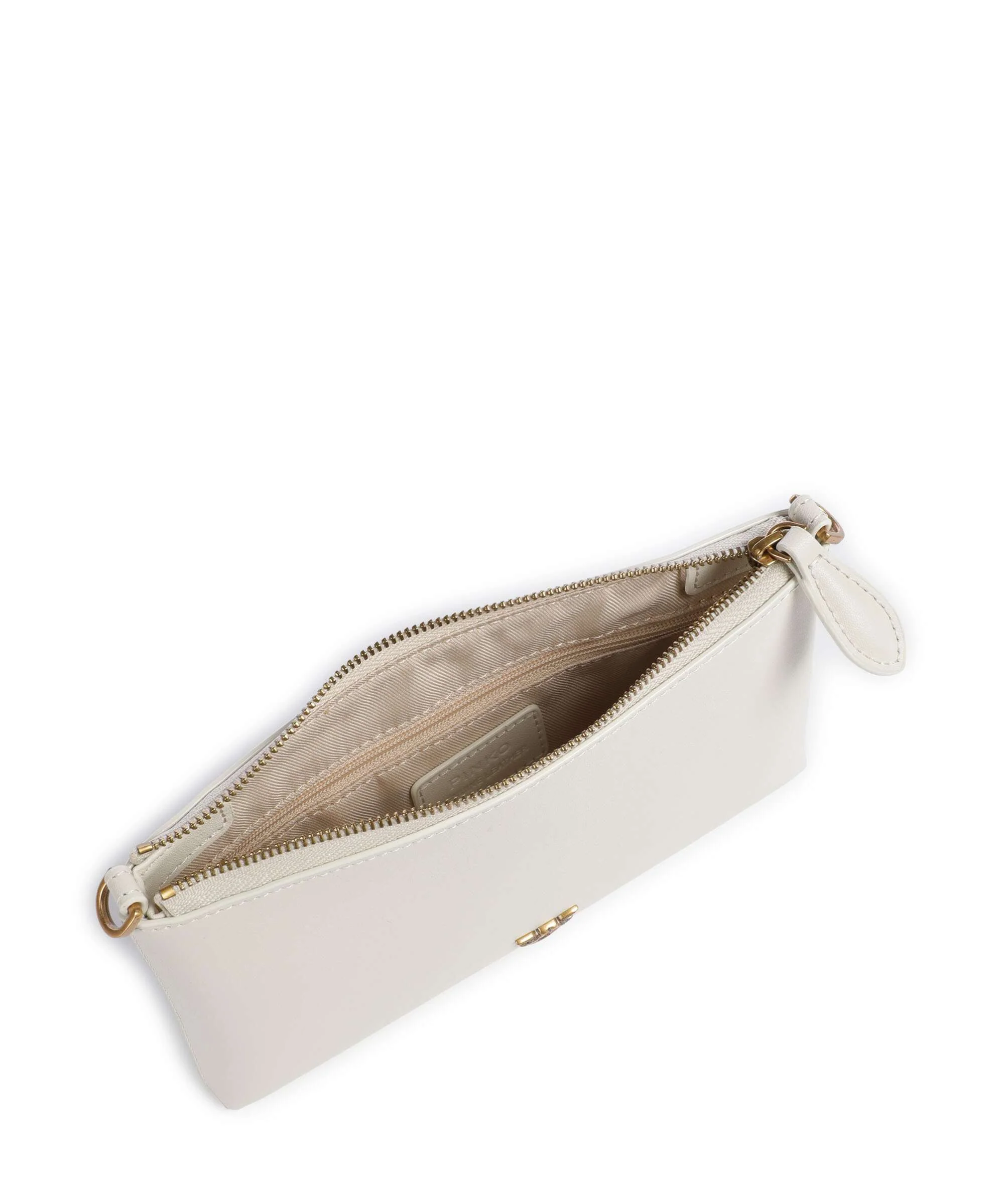 Pinko Flat Mini Torba przez ramię bianco seta/antique gold - Image 6