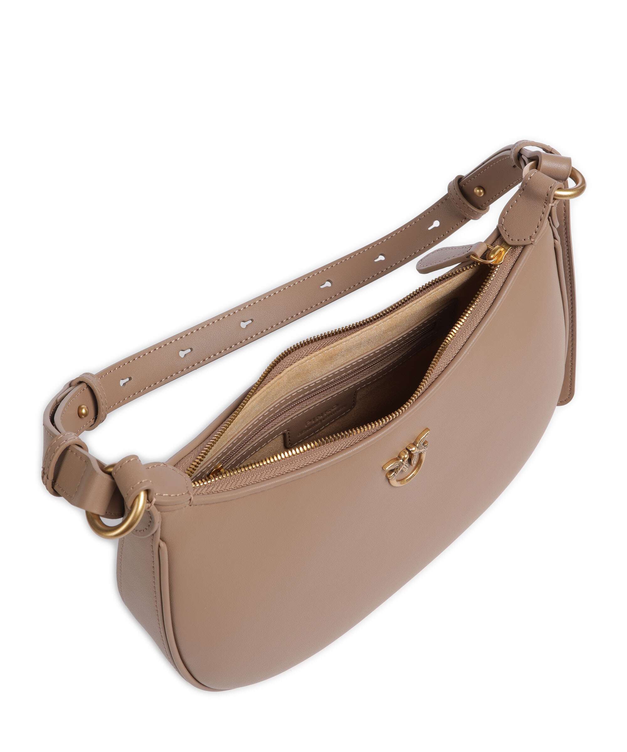 Pinko Half Moon Mini Torba na ramię biscotto zenzero/antique gold - Image 6