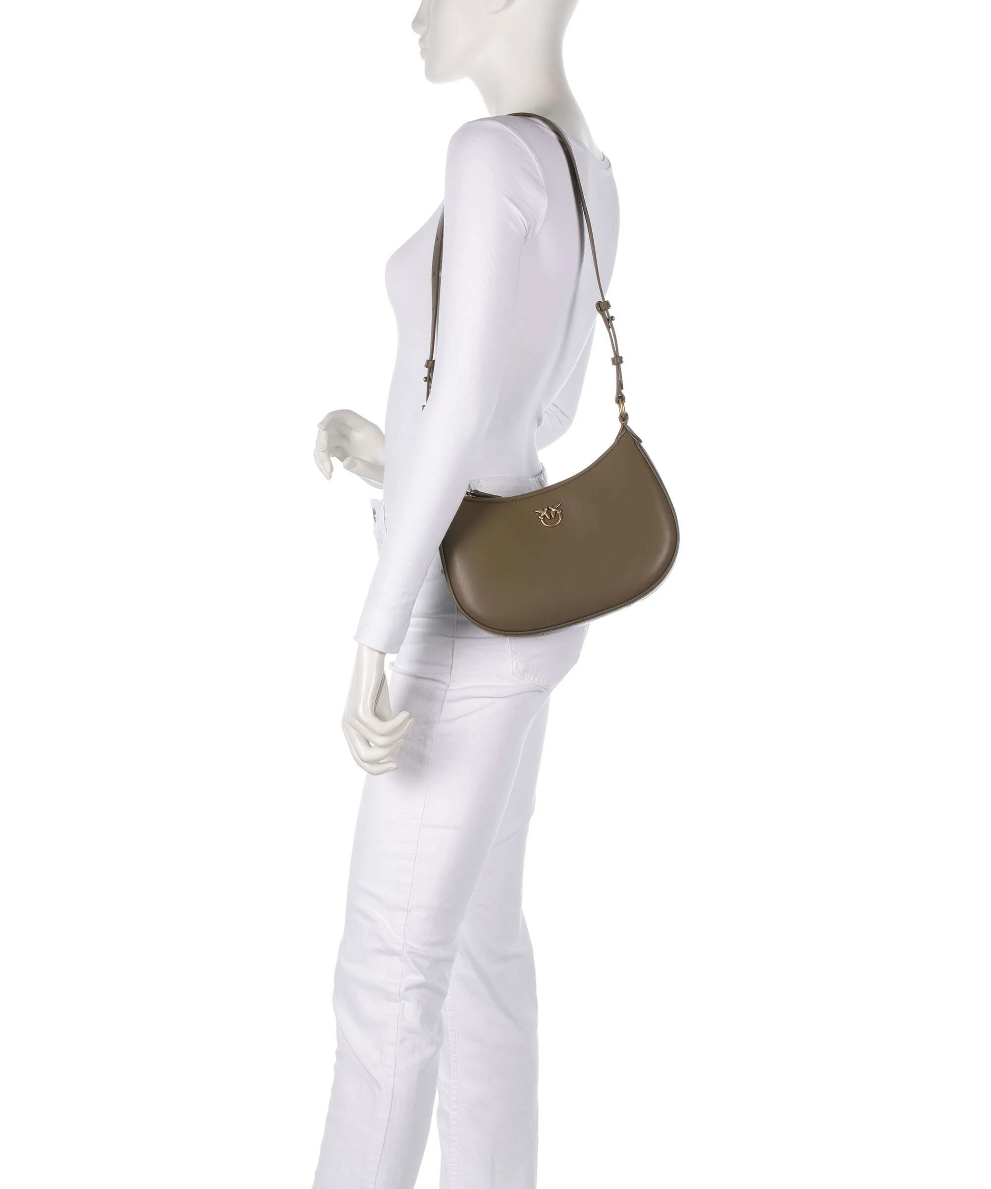 Pinko Half Moon Mini Torba na ramię scricciolo/antique gold - Image 3