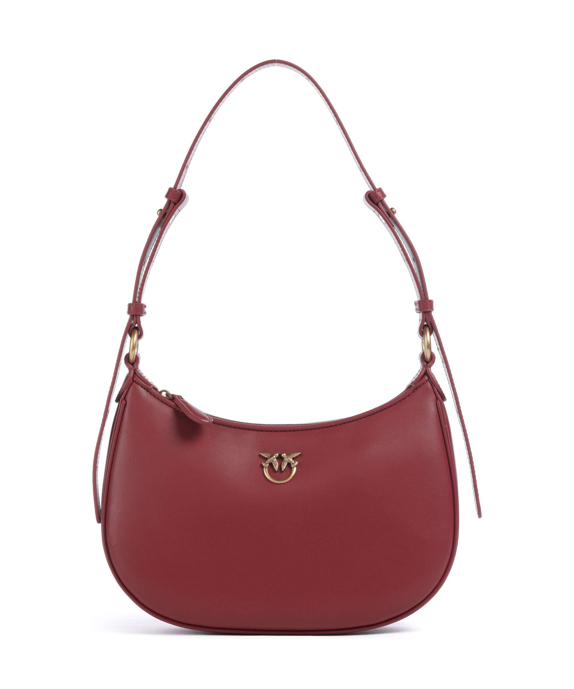Pinko Half Moon Mini Torba na ramię bordeaux merlot/antique gold