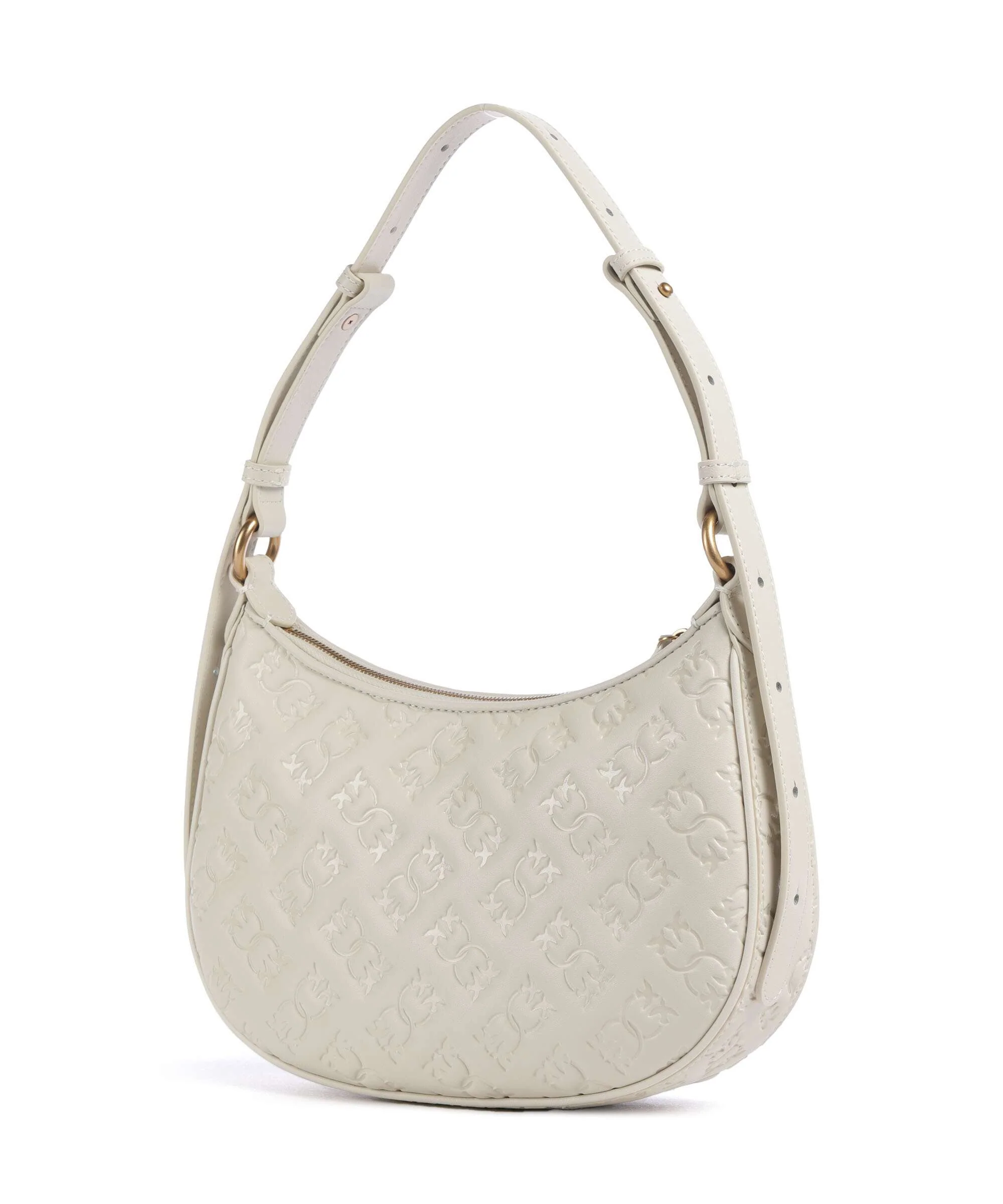 Pinko Half Moon Mini Torba na ramię bianco seta/antique gold - Image 2