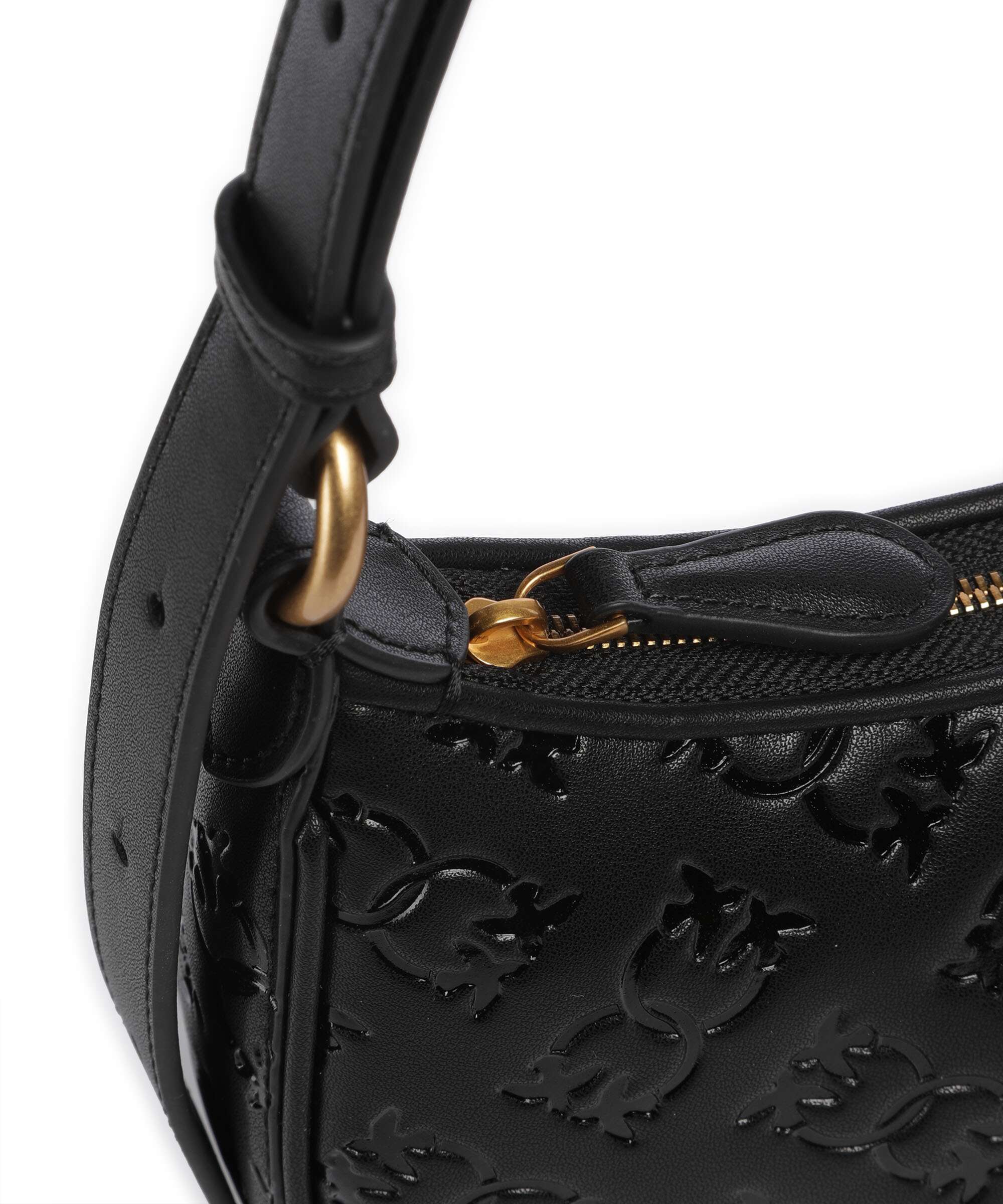 Pinko Half Moon Mini Torba na ramię nero/antique gold - Image 4