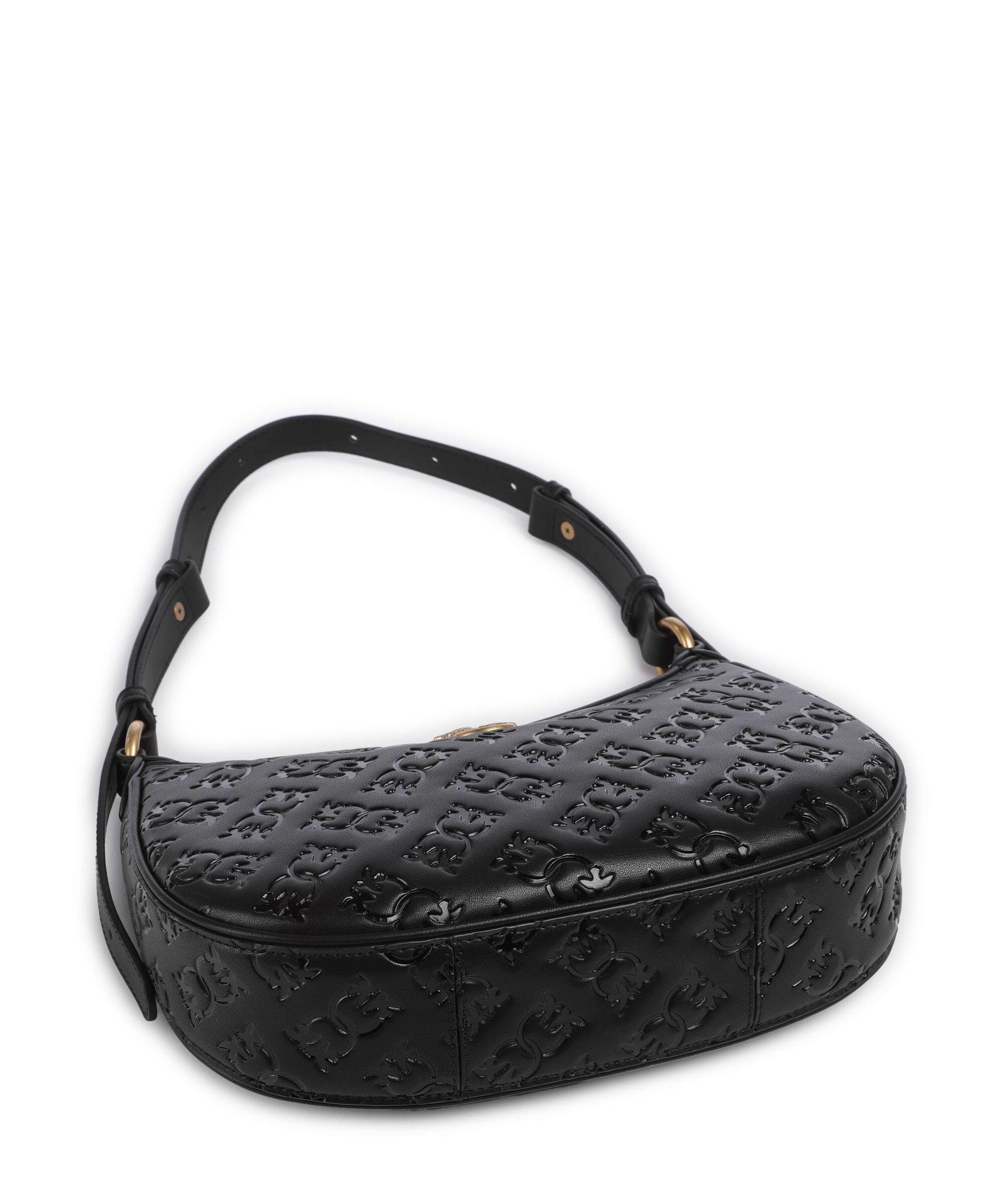 Pinko Half Moon Mini Torba na ramię nero/antique gold - Image 5