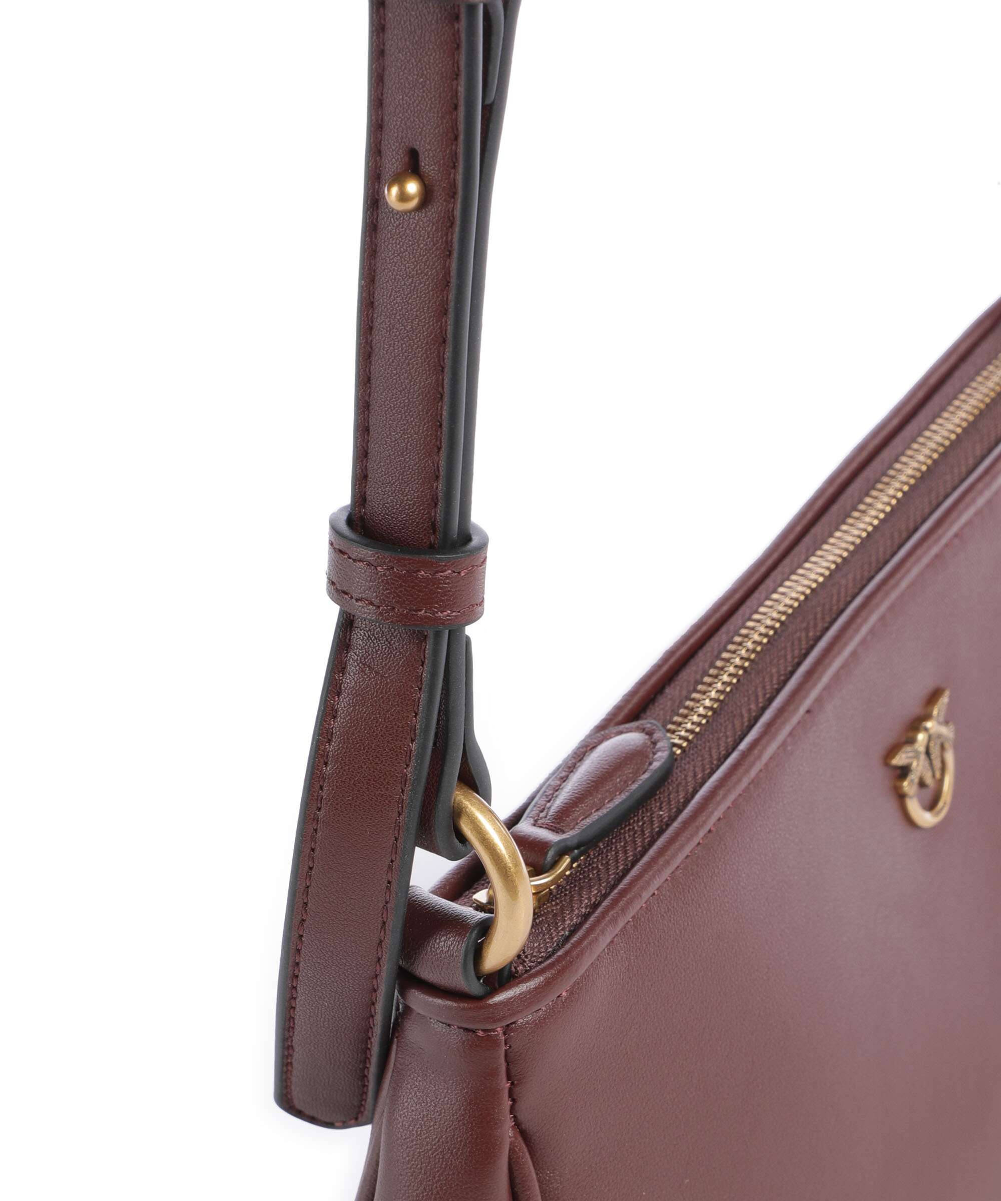 Pinko Half Moon Mini Torba przez ramię burgundy wine/antique gold - Image 4