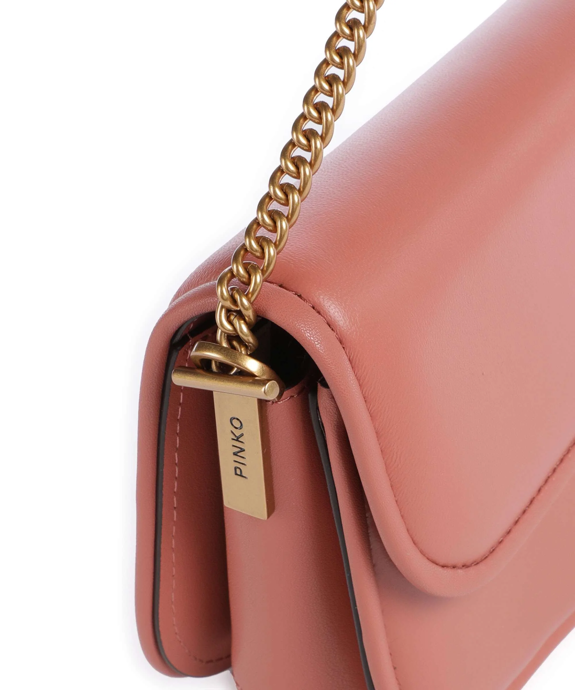 Pinko Love Box Horizontal Torba na ramię marrone aragona/antique gold - Image 5