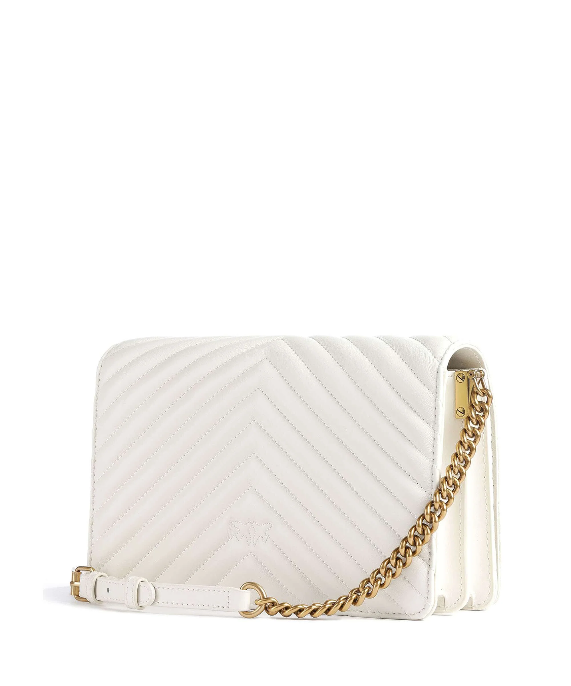 Pinko Love Click Classic Torba przez ramię bianco seta/antique gold - Image 2