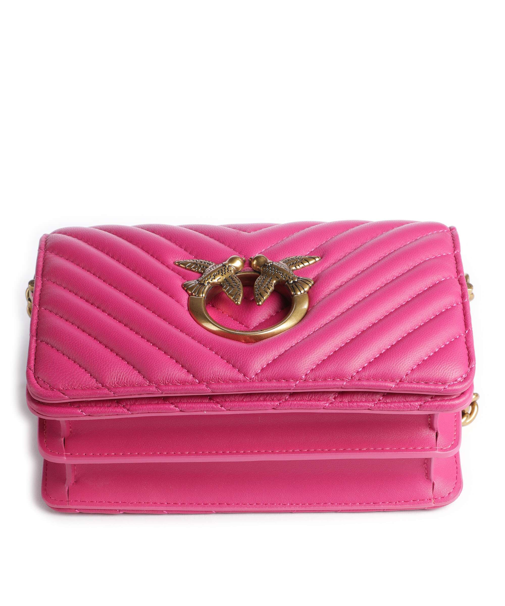 Pinko Love Click Mini Torba przez ramię pink pinko/antique gold - Image 5