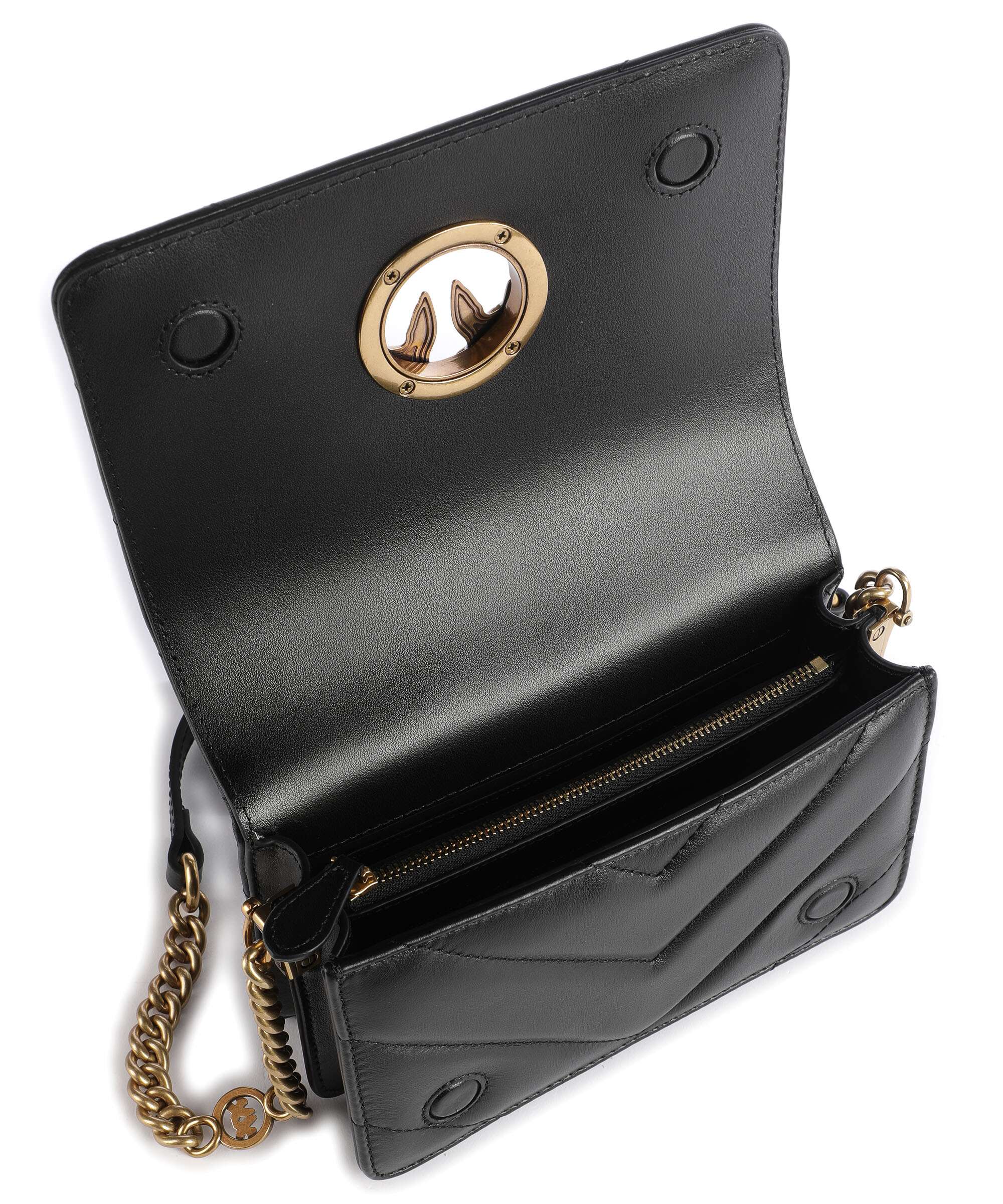 Pinko Love Click Mini Torba przez ramię nero/antique gold - Image 6